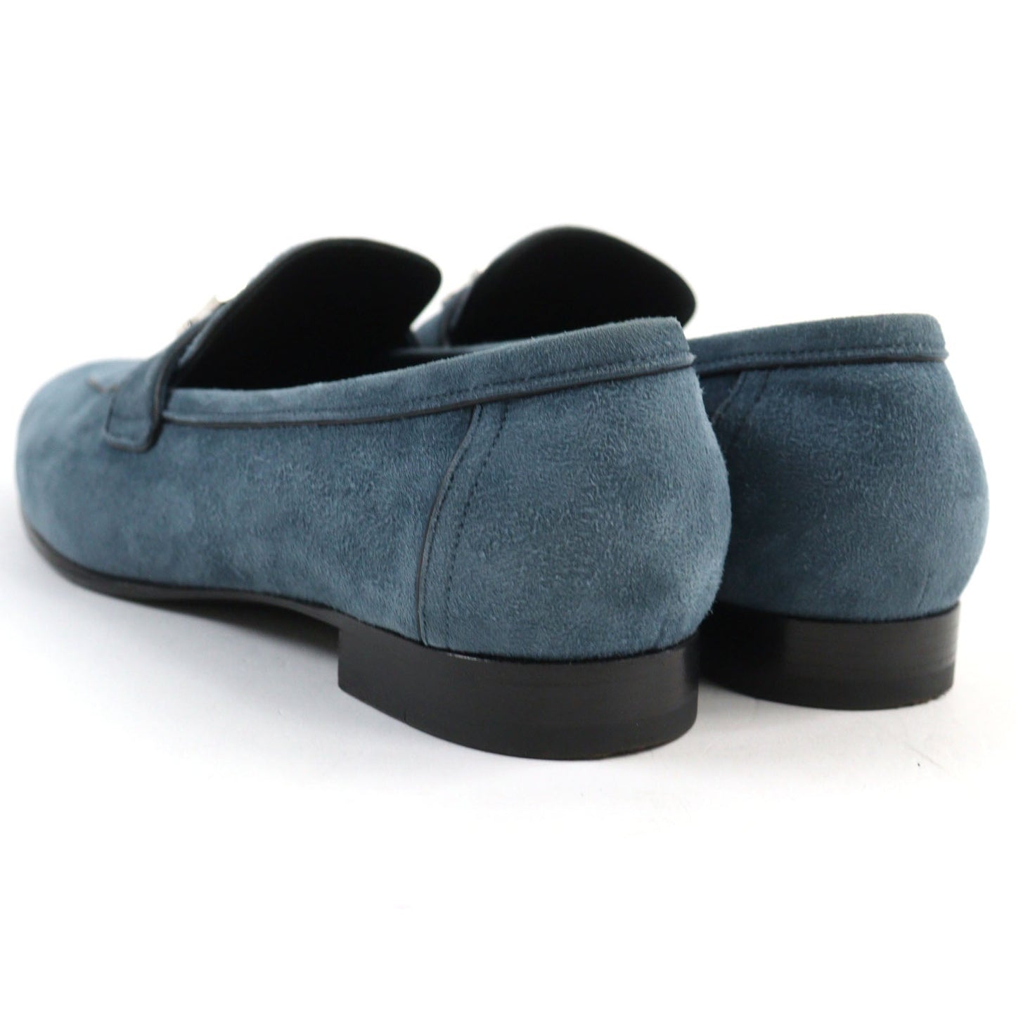 HERMES loafers WS222067Z Suede leather Light blue Constance 39