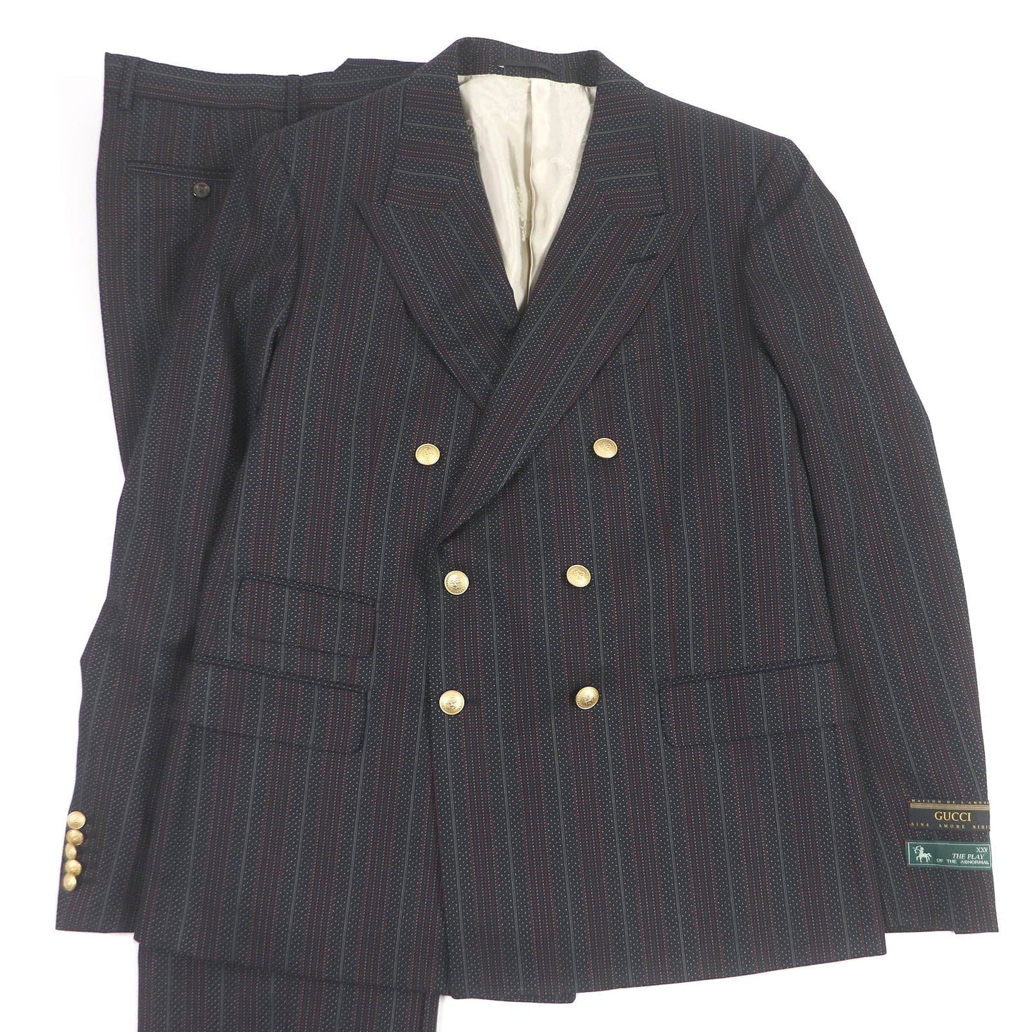 GUCCI suit 605347 wool black 54