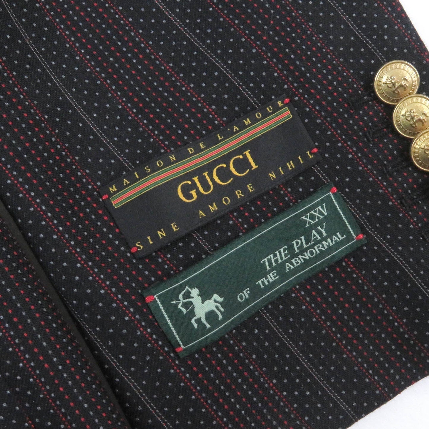 GUCCI suit 605347 wool black 54