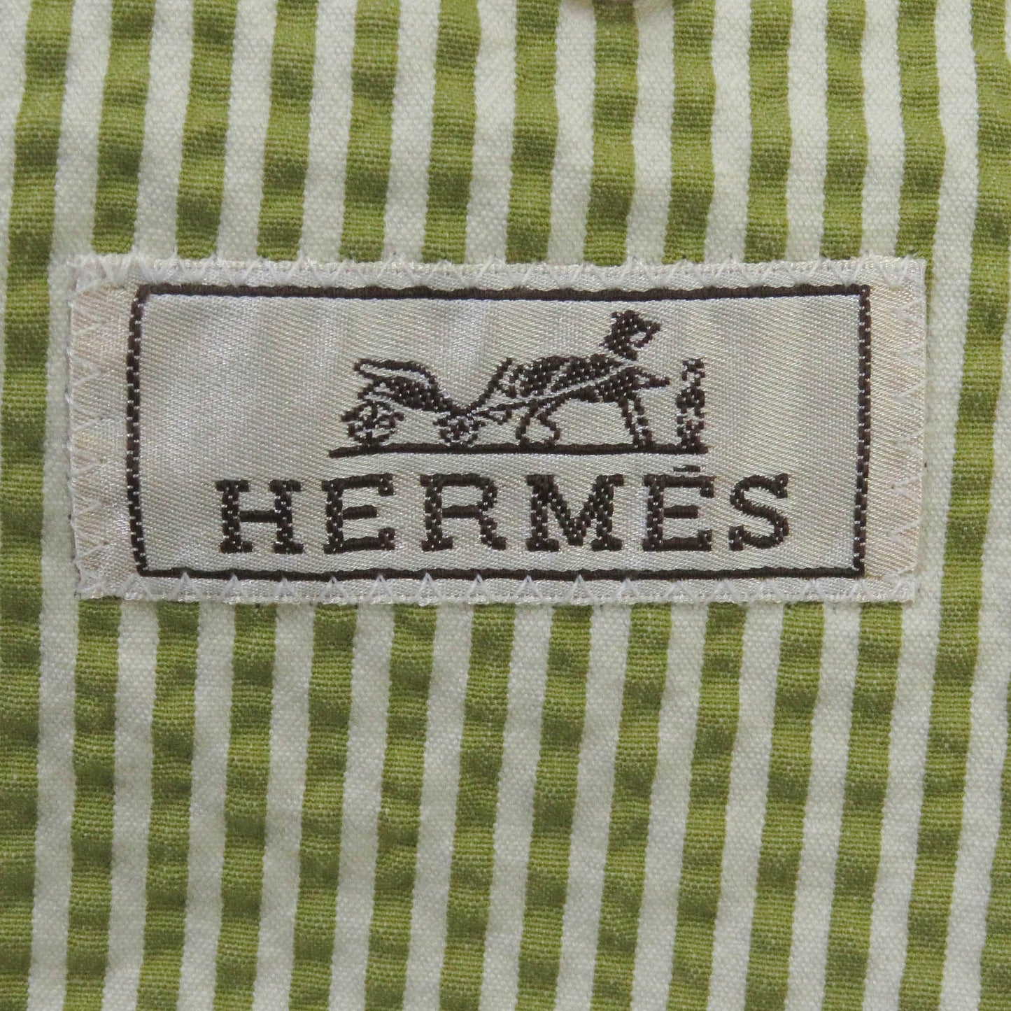 HERMES tailored jacket cotton Khaki type 48