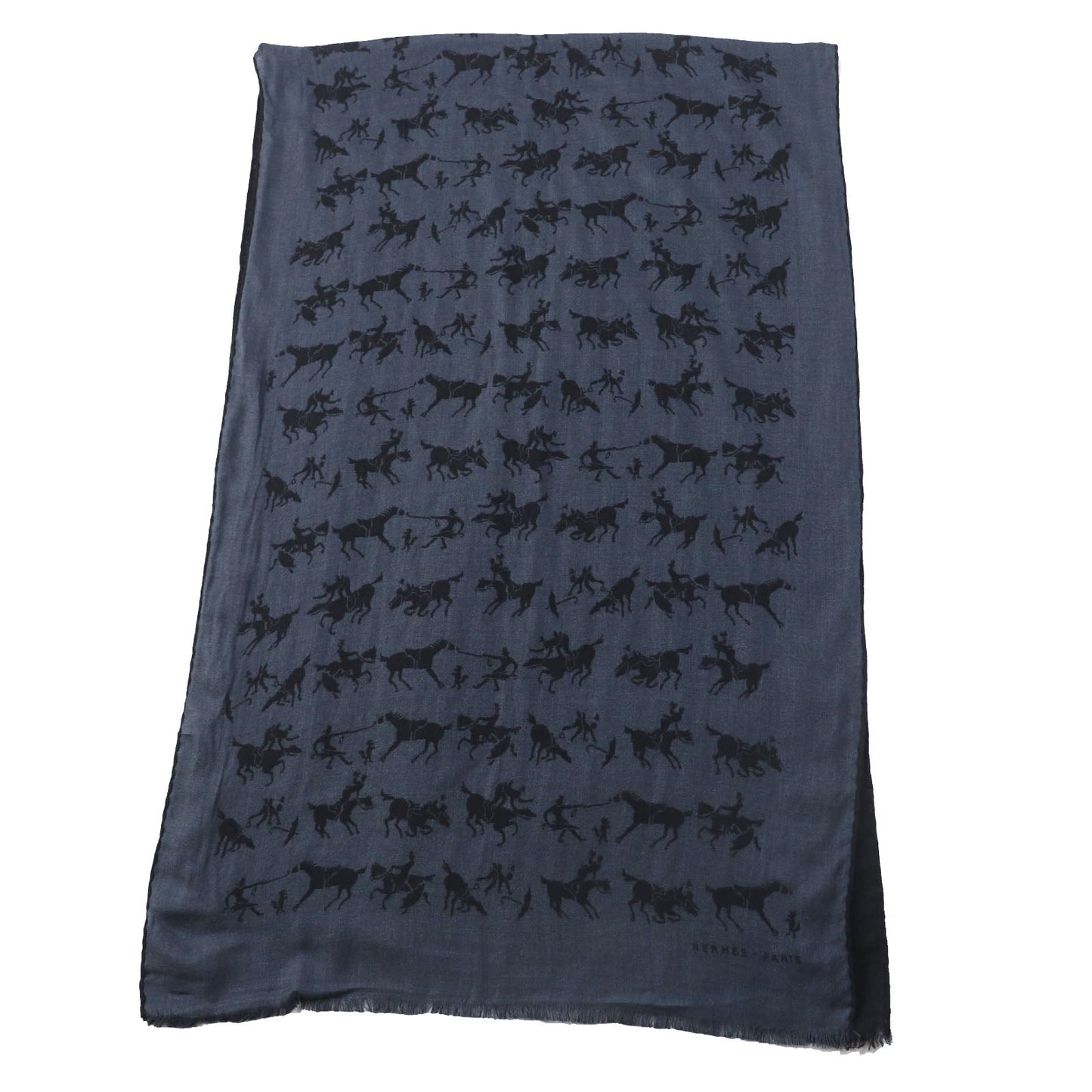 HERMES Stall cashmere Black navy