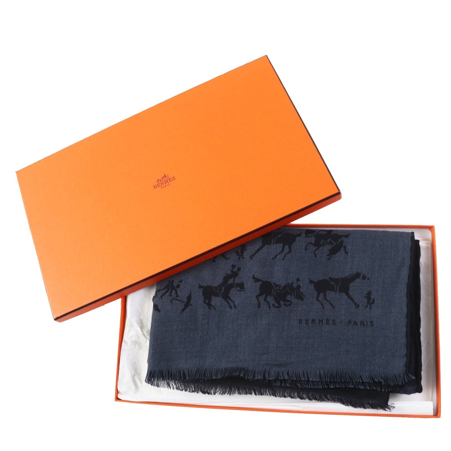 HERMES Stall cashmere Black navy