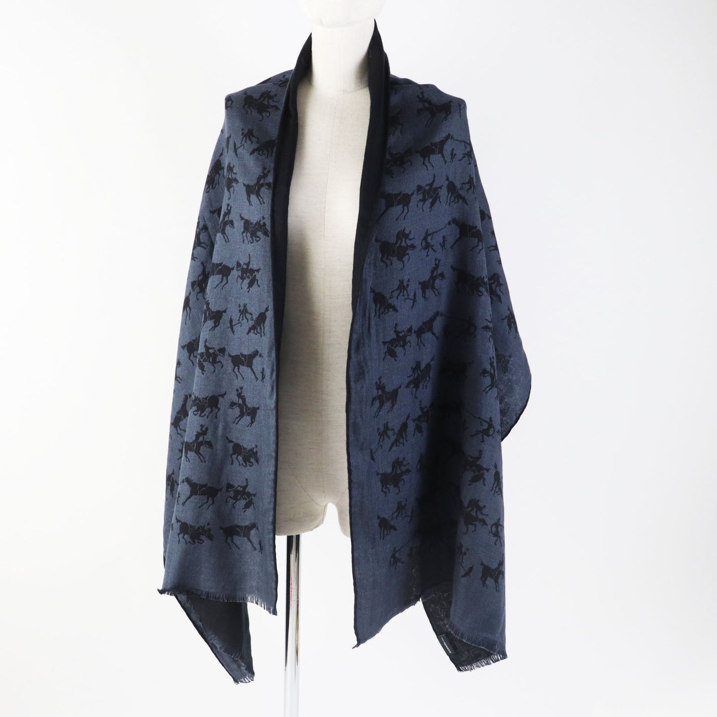 HERMES Stall cashmere Black navy
