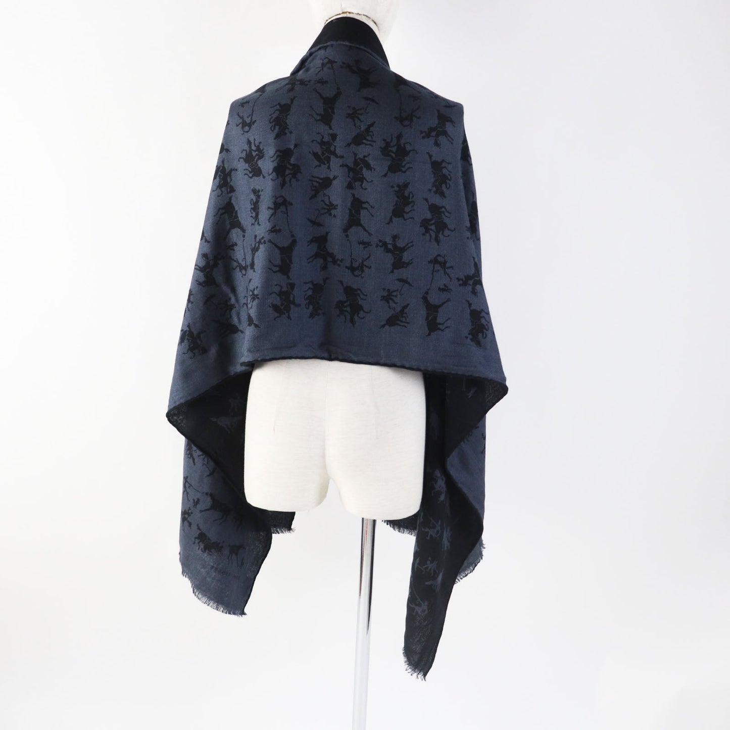 HERMES Stall cashmere Black navy