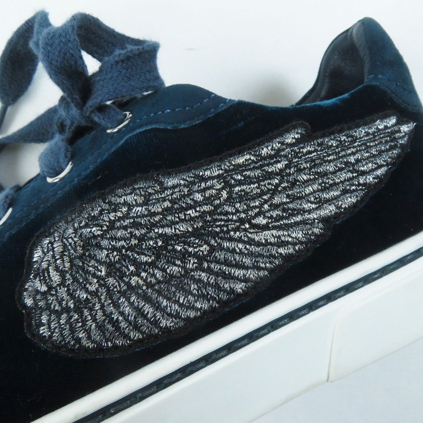 HERMES Low cut sneakers velvet Emerald green 37