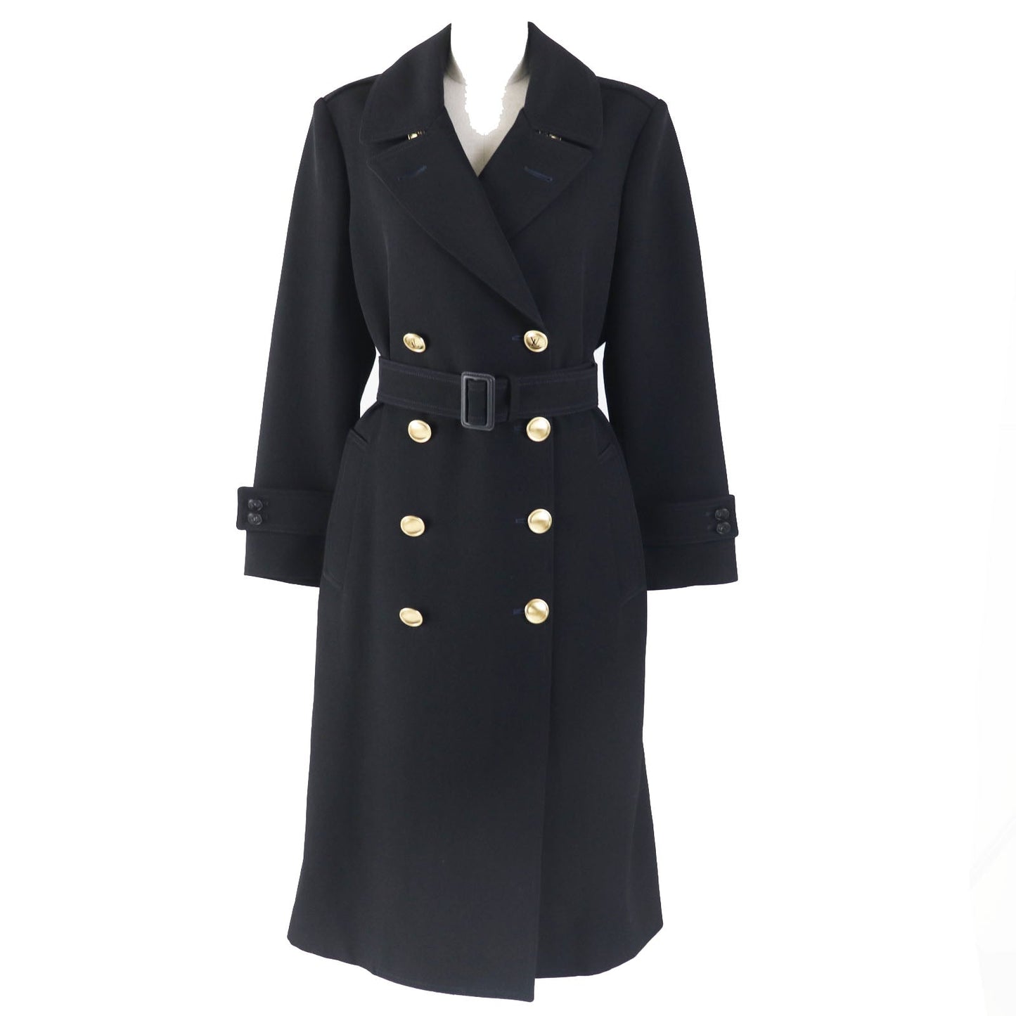 LOUIS VUITTON coat wool black 36