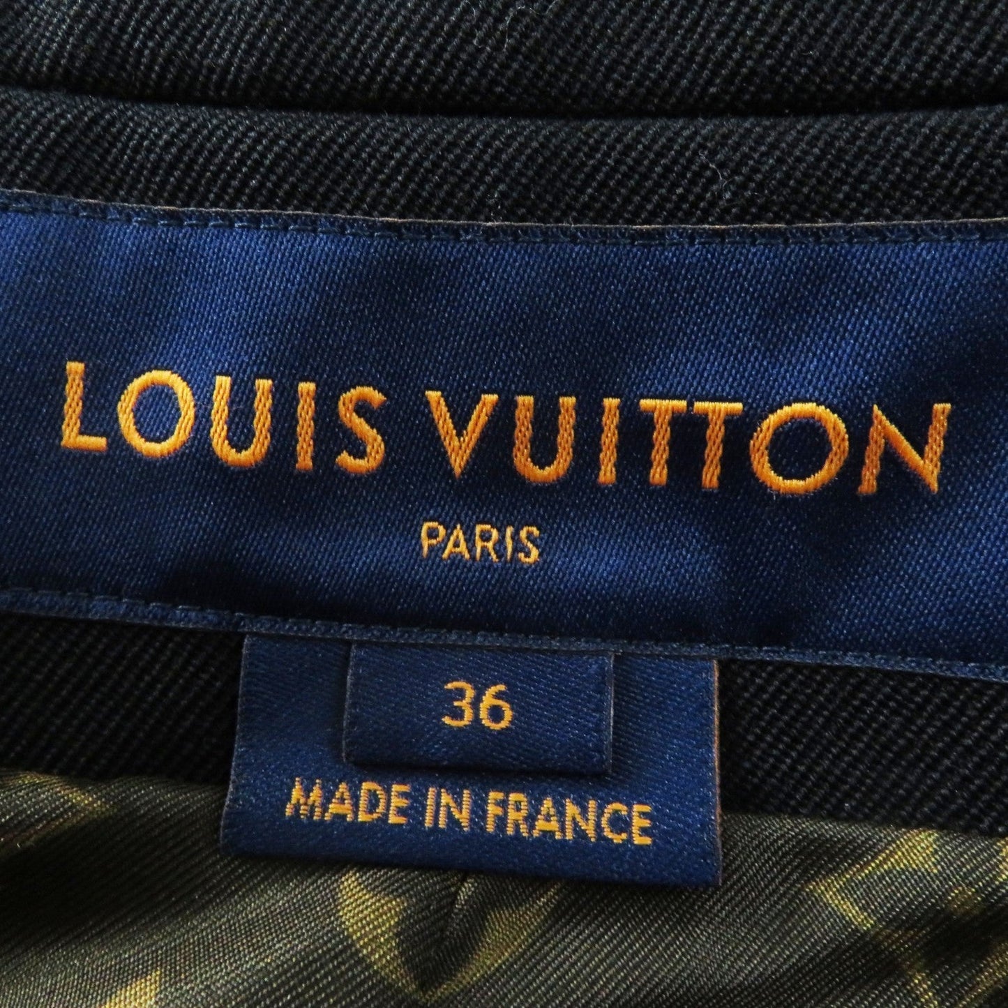 LOUIS VUITTON coat wool black 36