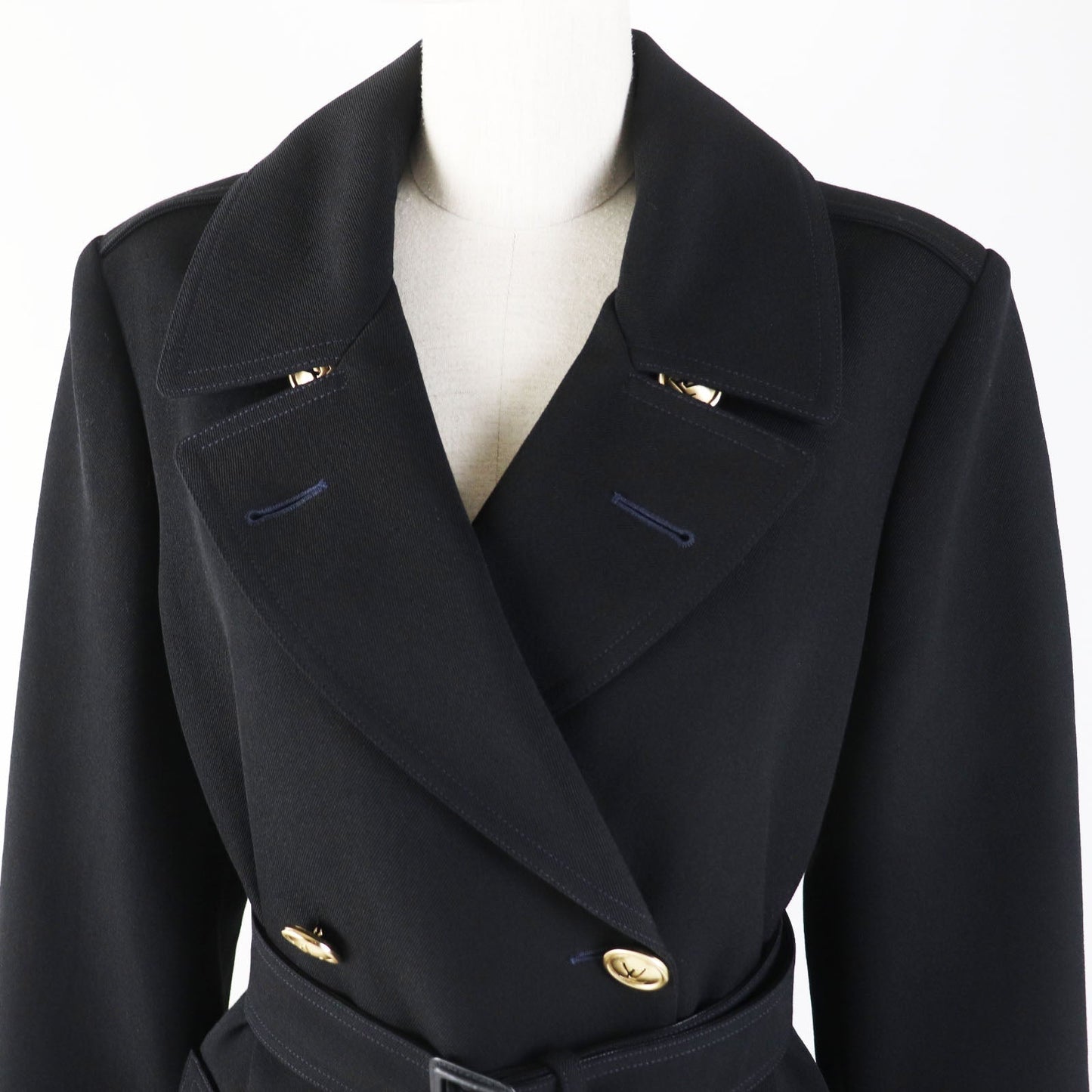 LOUIS VUITTON coat wool black 36