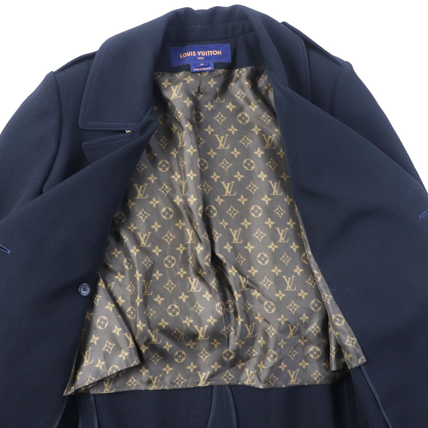 LOUIS VUITTON coat wool black 36