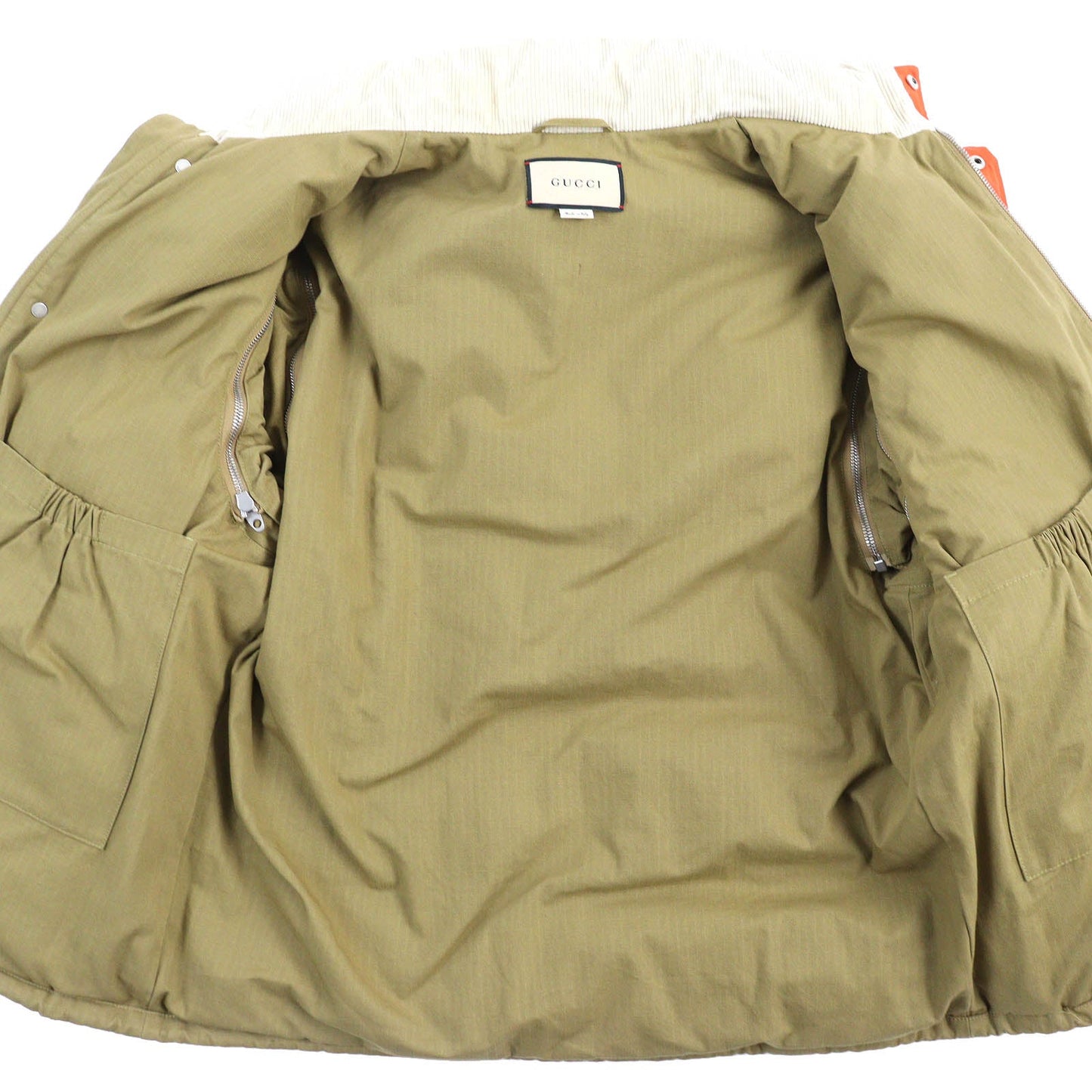 GUCCI Down vest 641311 cotton Camel Orange 46