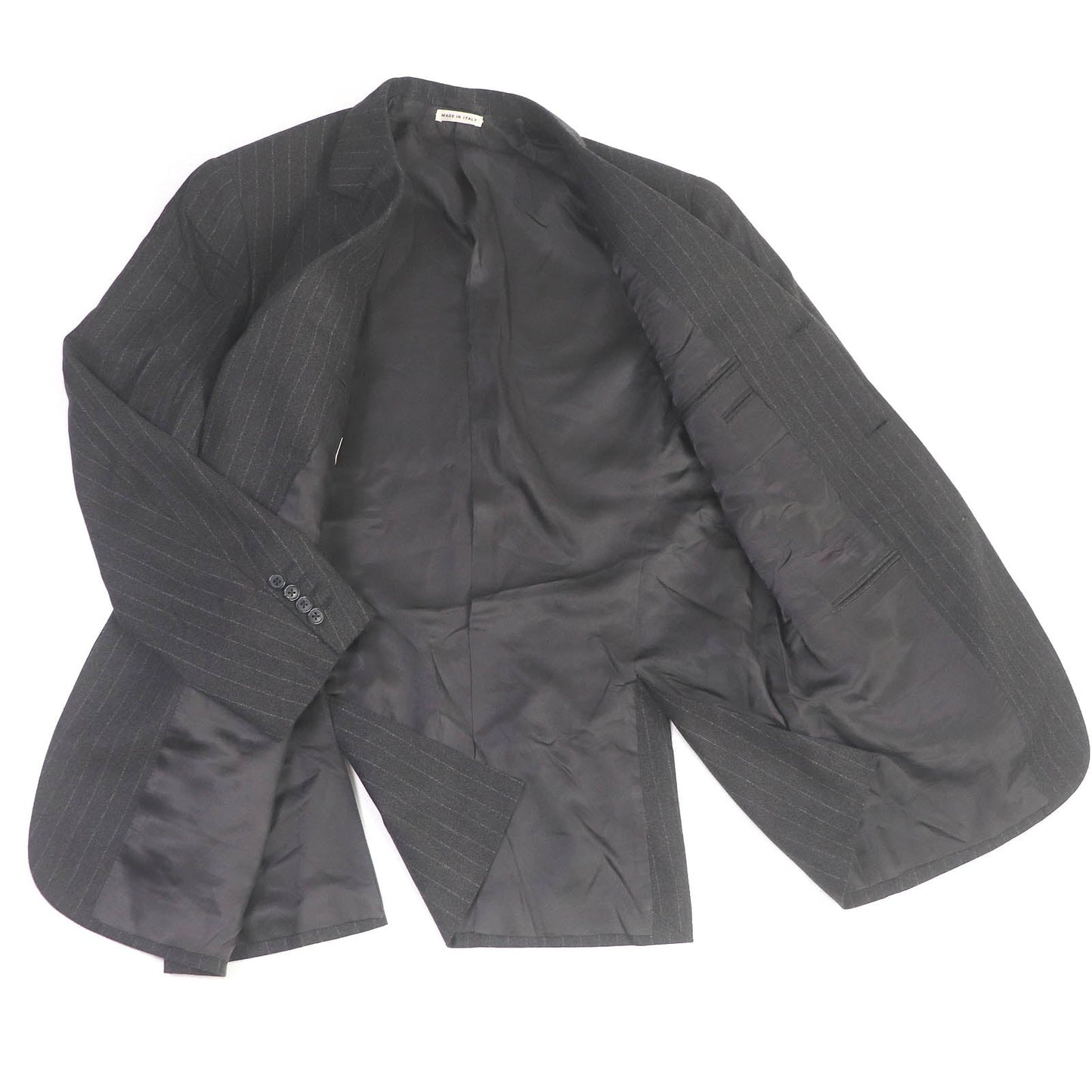 HERMES tailored jacket cashmere Charcoal gray 52