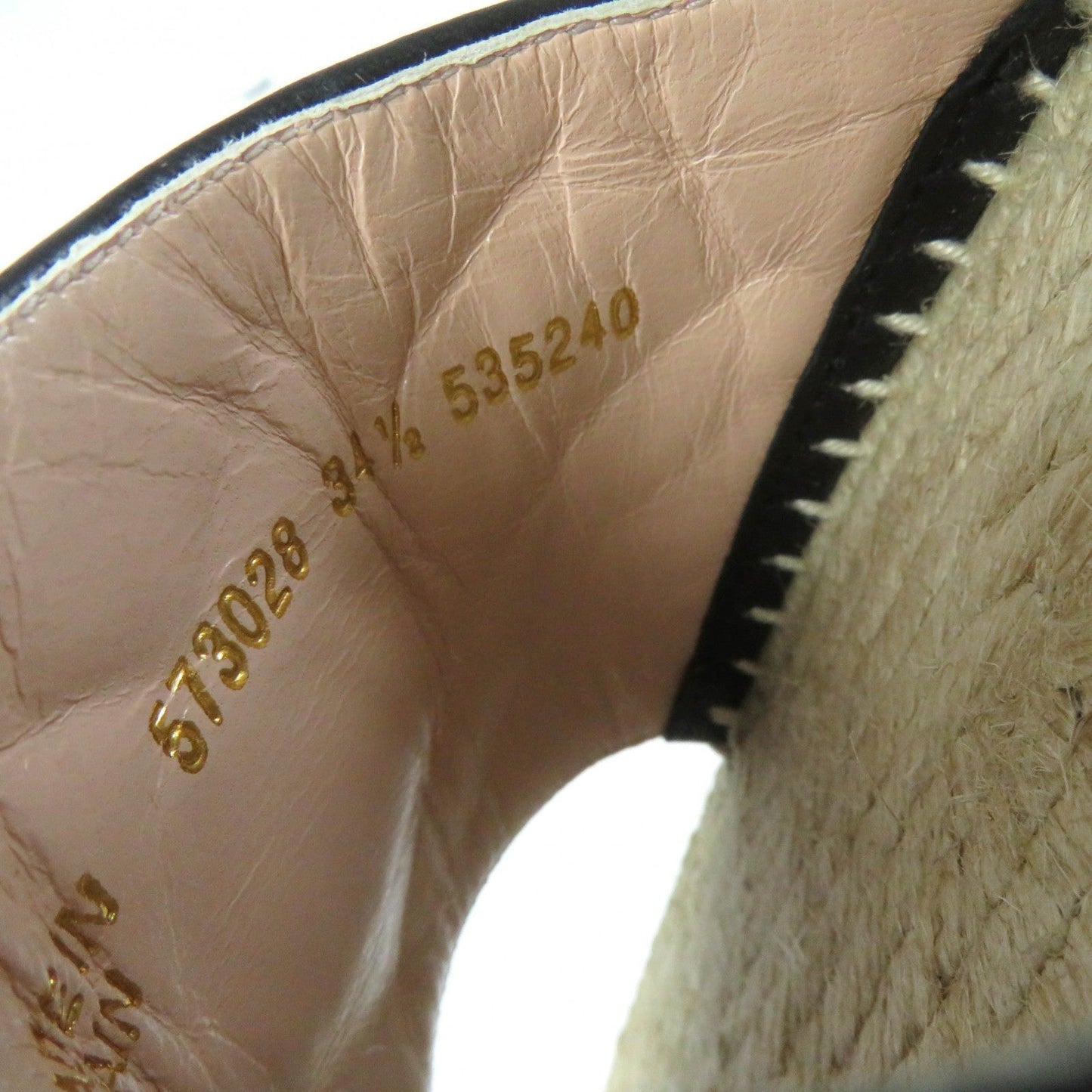 GUCCI Sandals 573028 leather black 34.5