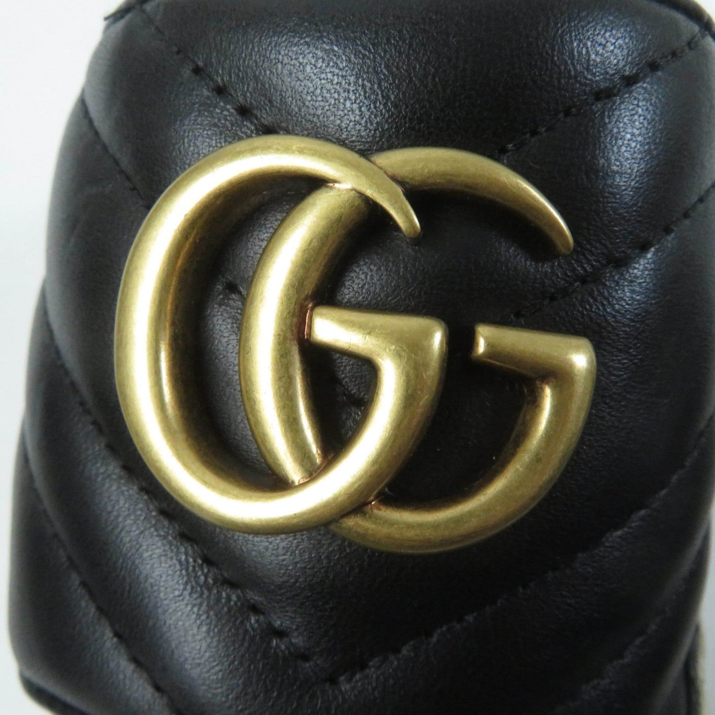 GUCCI Sandals 573028 leather black 34.5