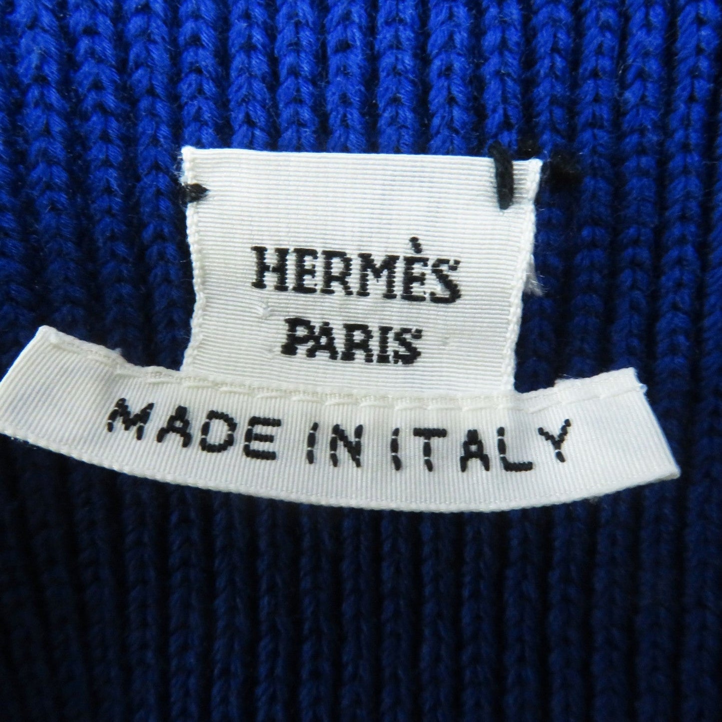 HERMES knit cotton blue 34