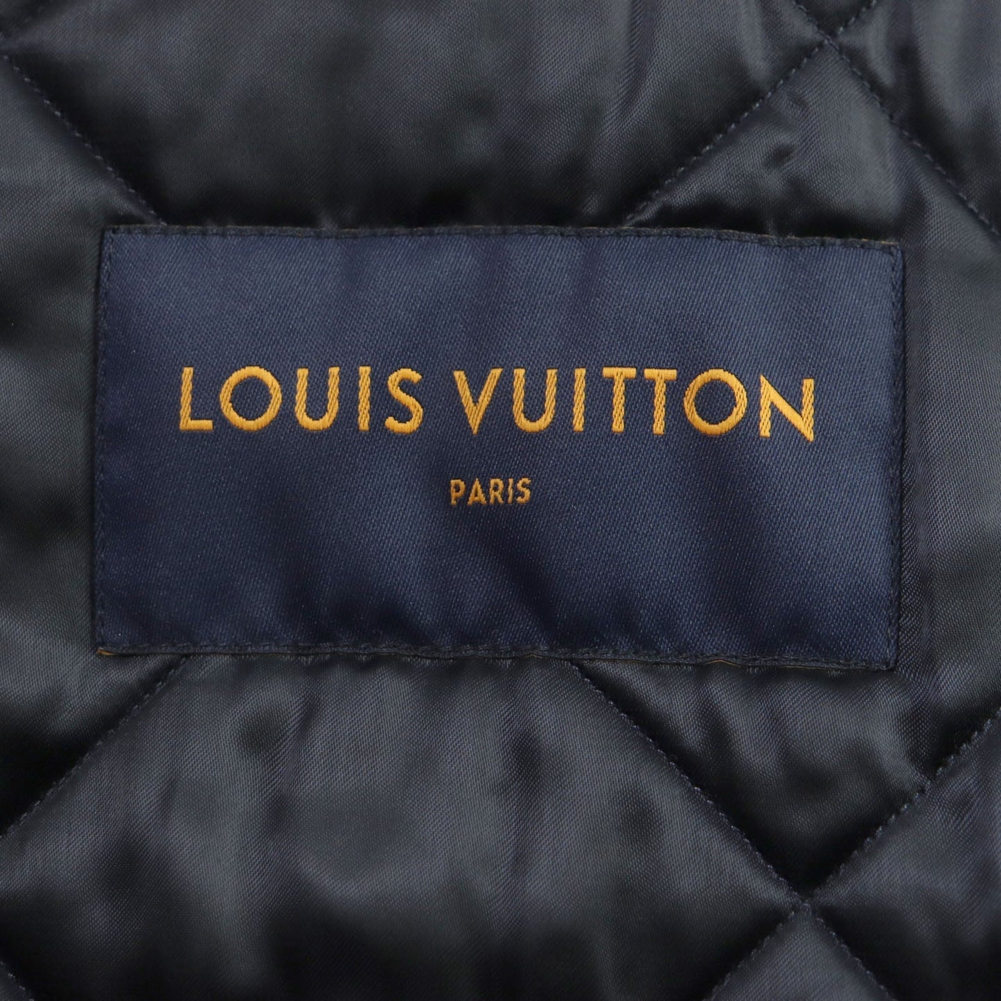 LOUIS VUITTON Denim Jacket HNA76W cotton Indigo blue Diamond Damier 46