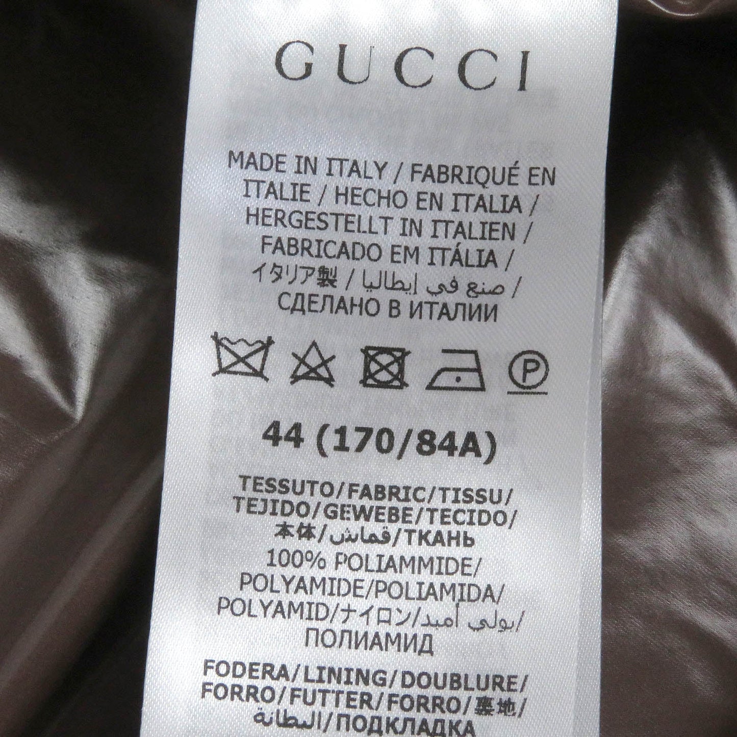GUCCI Down vest 713715 Nylon Brown 44