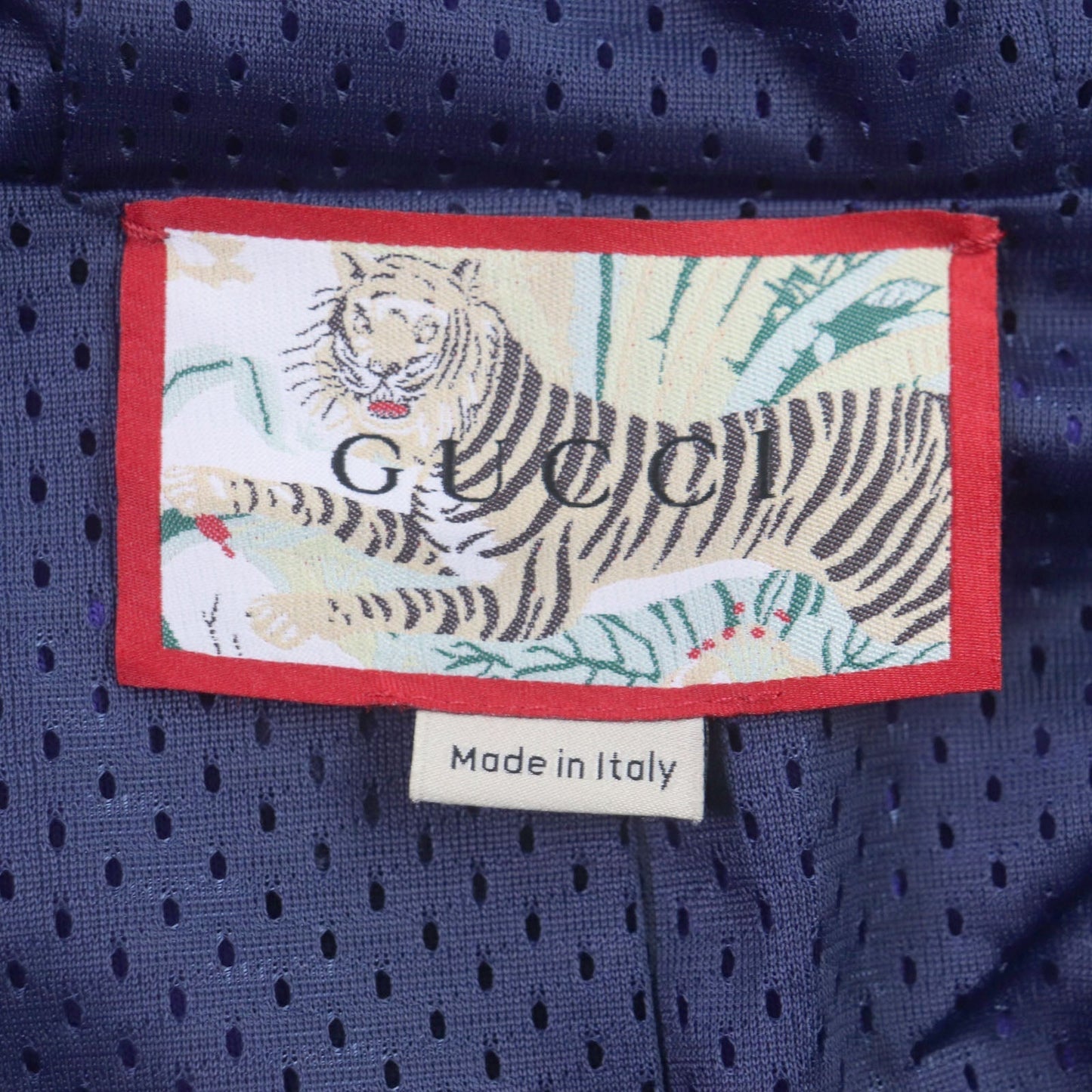 GUCCI Track jacket 683516 polyester blue beige red TIGER XS