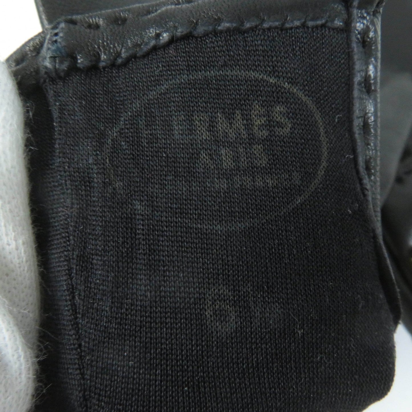 HERMES gloves leather Dark brown 6.5