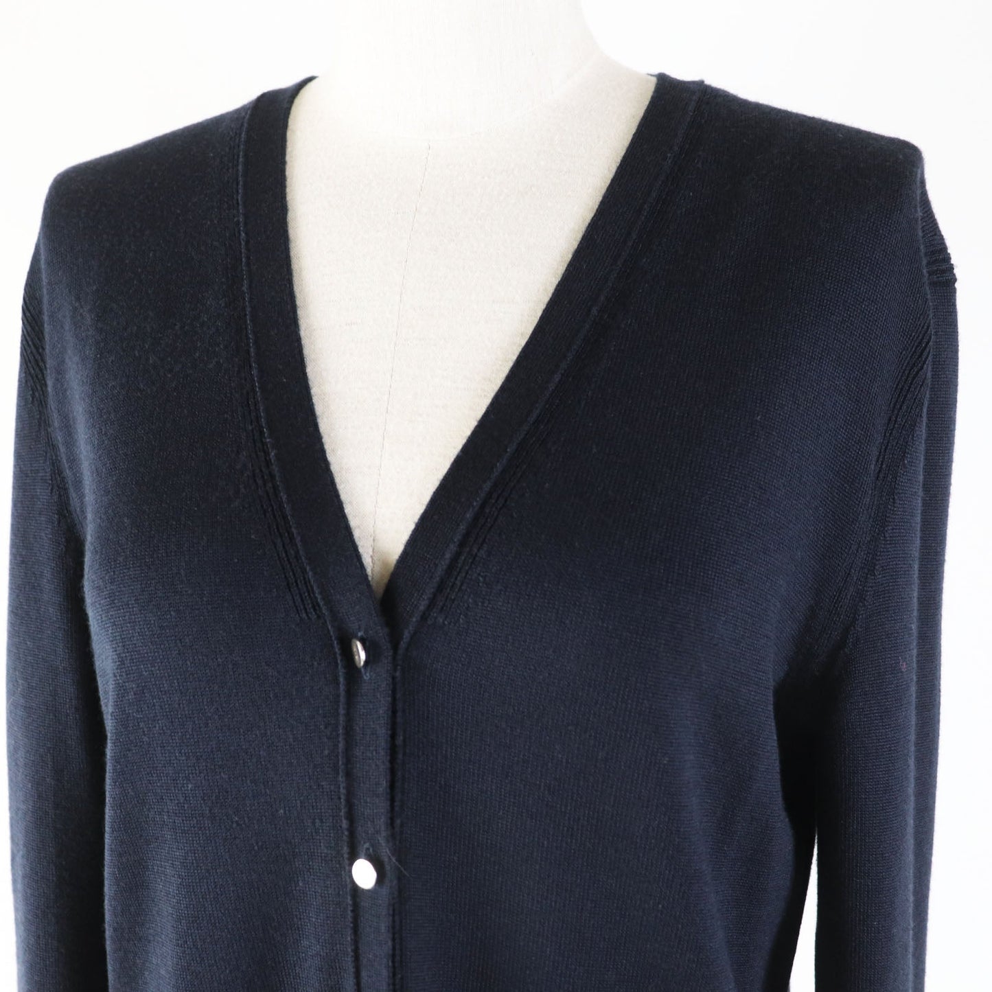 HERMES cardigan cashmere Dark navy 36