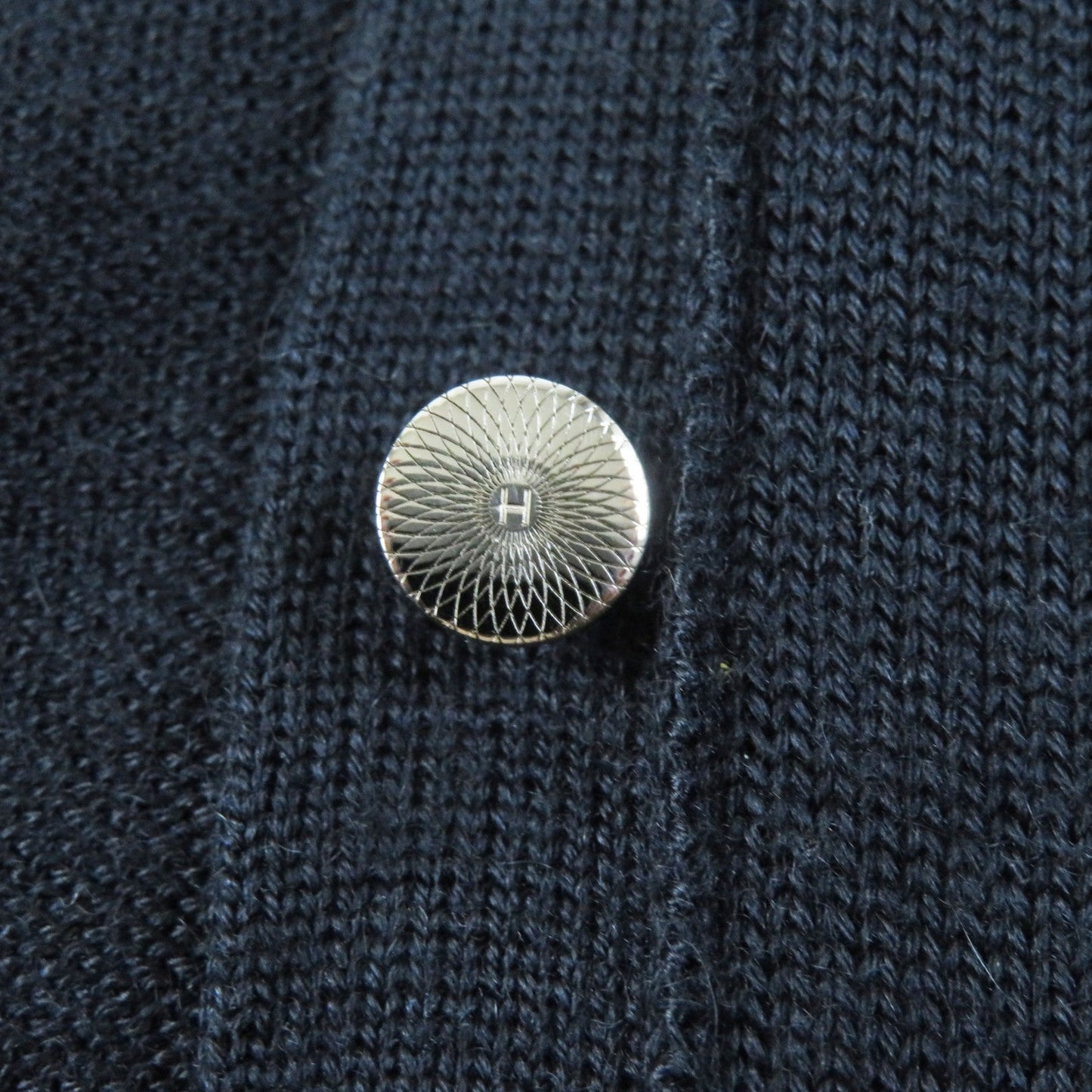 HERMES cardigan cashmere Dark navy 36