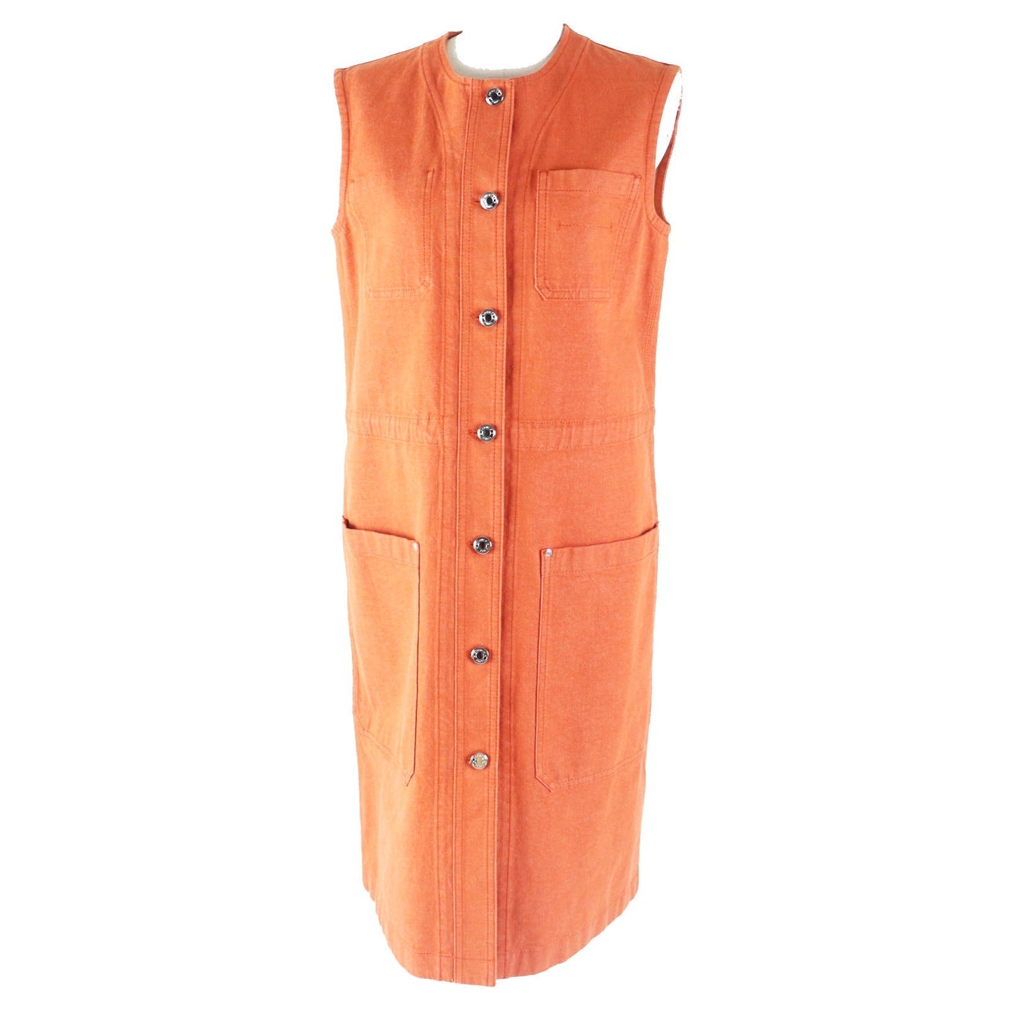 HERMES one piece 2E0550DQ cotton Orange 38