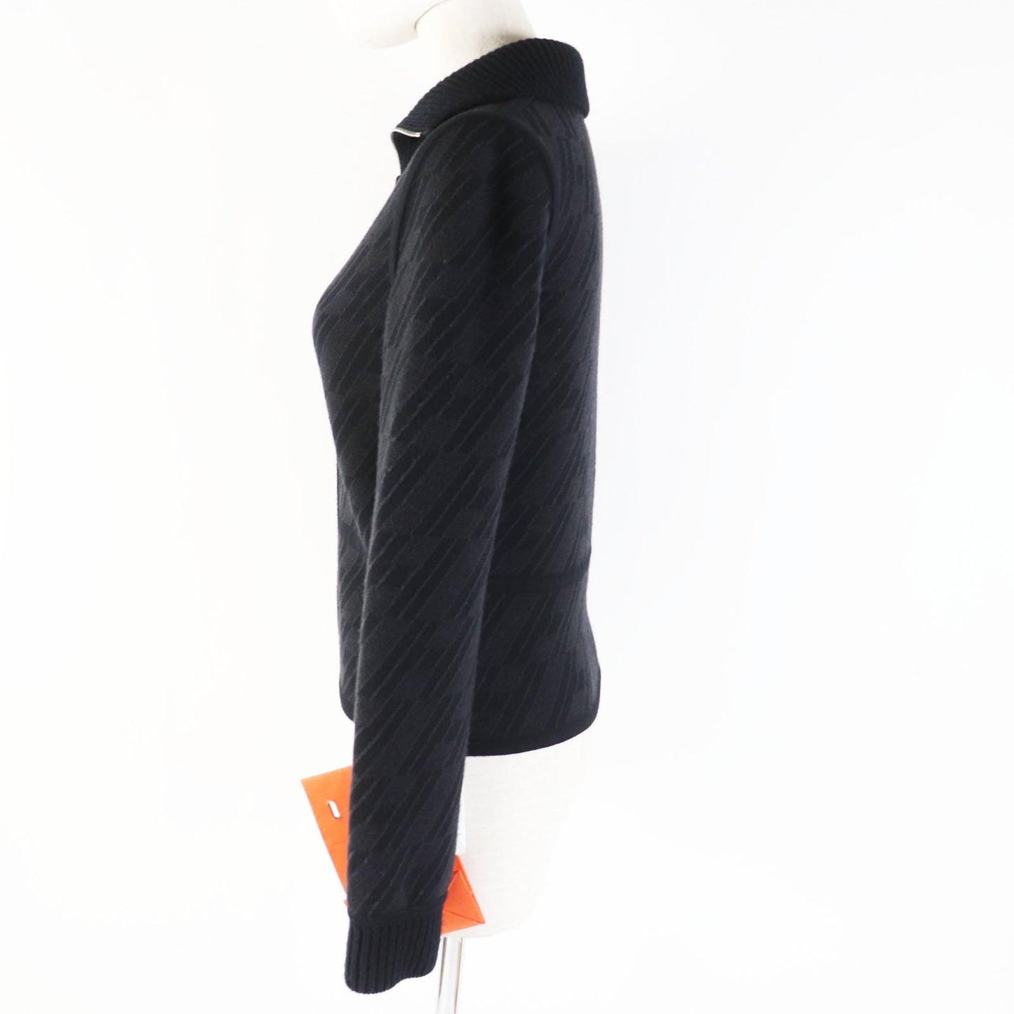 HERMES Blouson 3H2204D2 wool Black Grey/Black 34