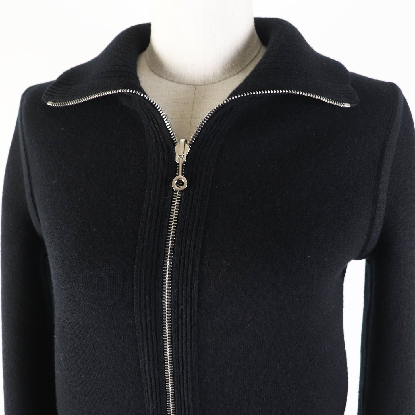 HERMES Blouson 3H2204D2 wool Black Grey/Black 34