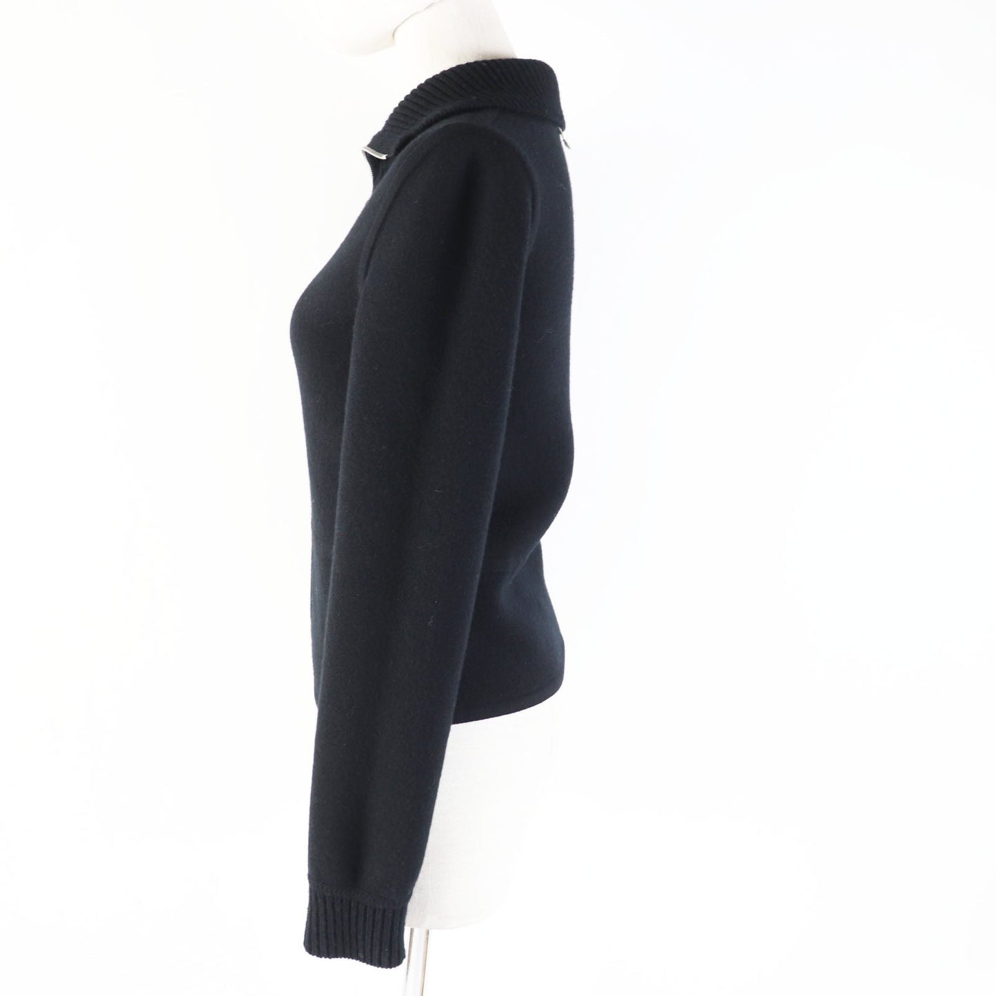 HERMES Blouson 3H2204D2 wool Black Grey/Black 34