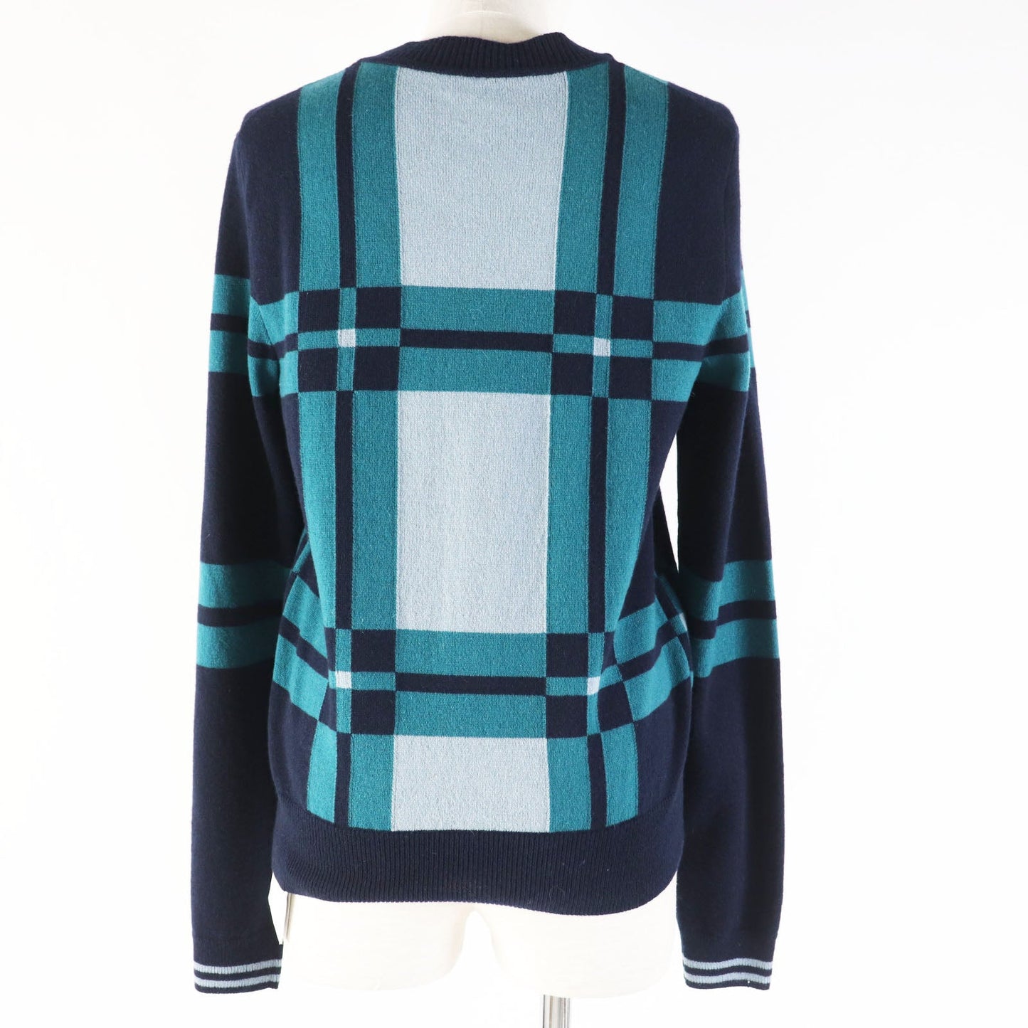 HERMES knit 3H2620DD cashmere Multi Brid de Gala Tartan 38