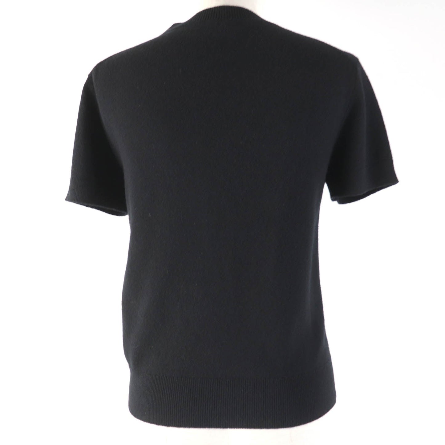 HERMES Short sleeve knit 2H2663D1 cashmere black 36