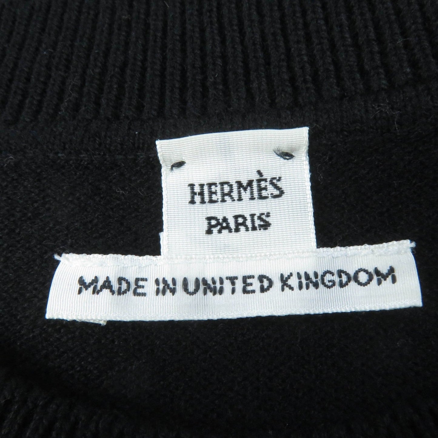 HERMES Short sleeve knit 2H2663D1 cashmere black 36