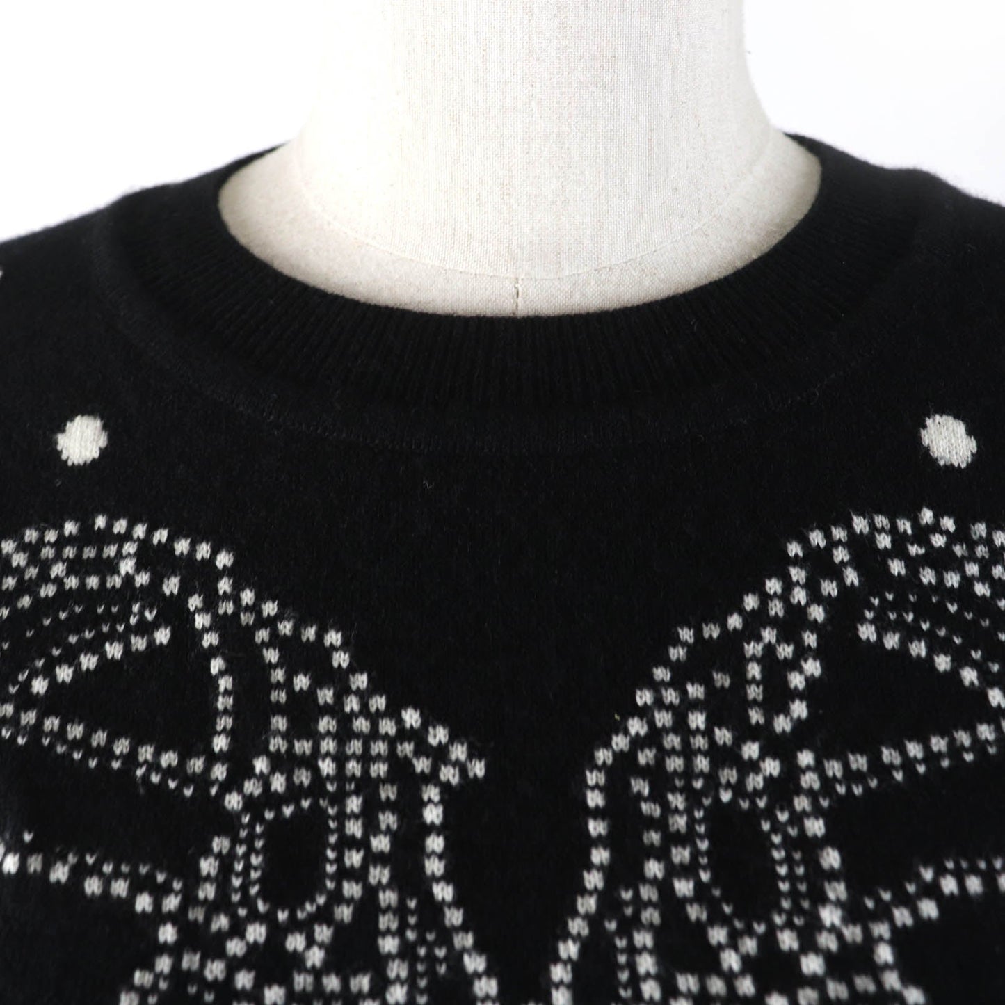 HERMES Short sleeve knit 3E2623D8 cashmere black BRIDES de GALA Ceremony Bridle 34