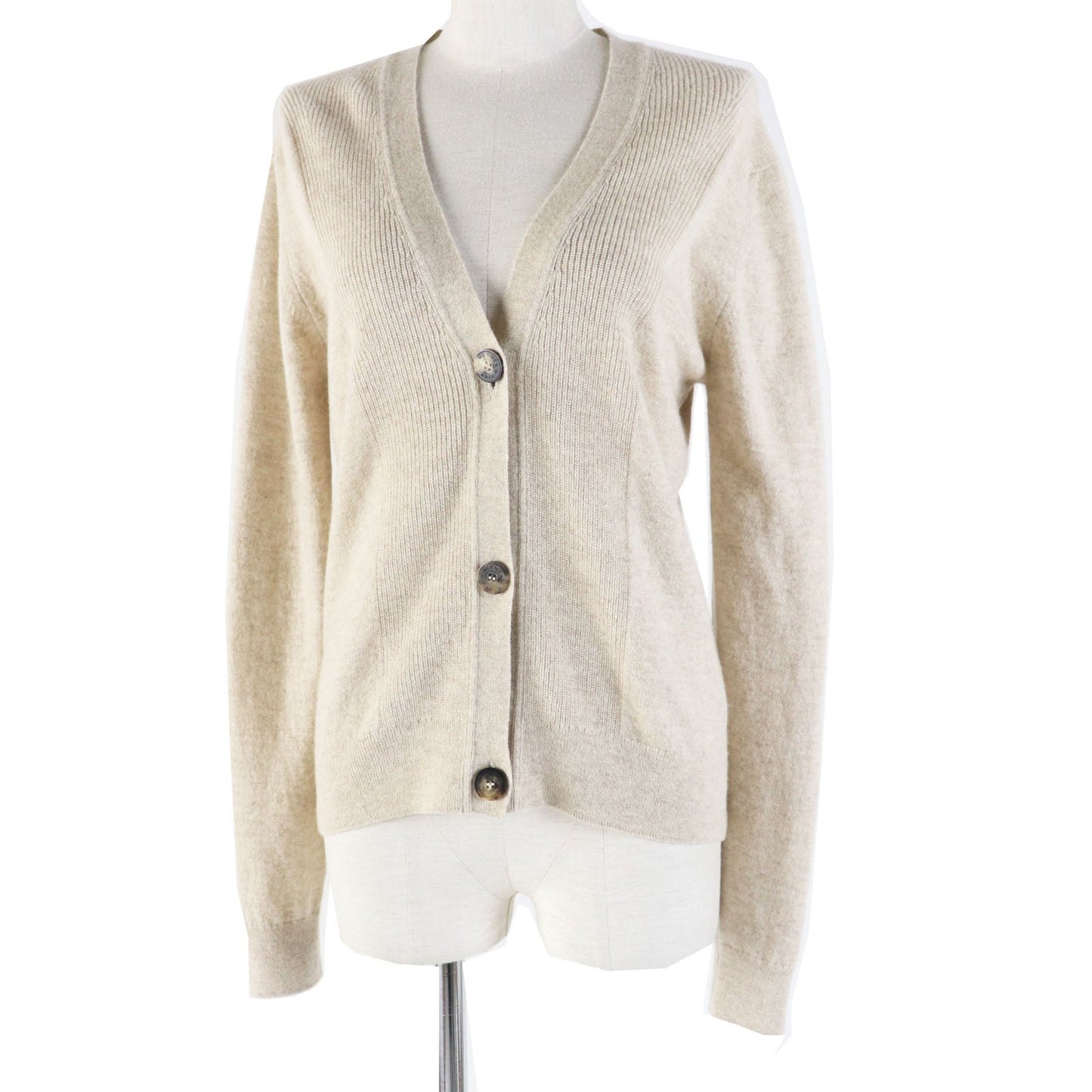 HERMES cardigan 4E2701D1 cashmere beige 38