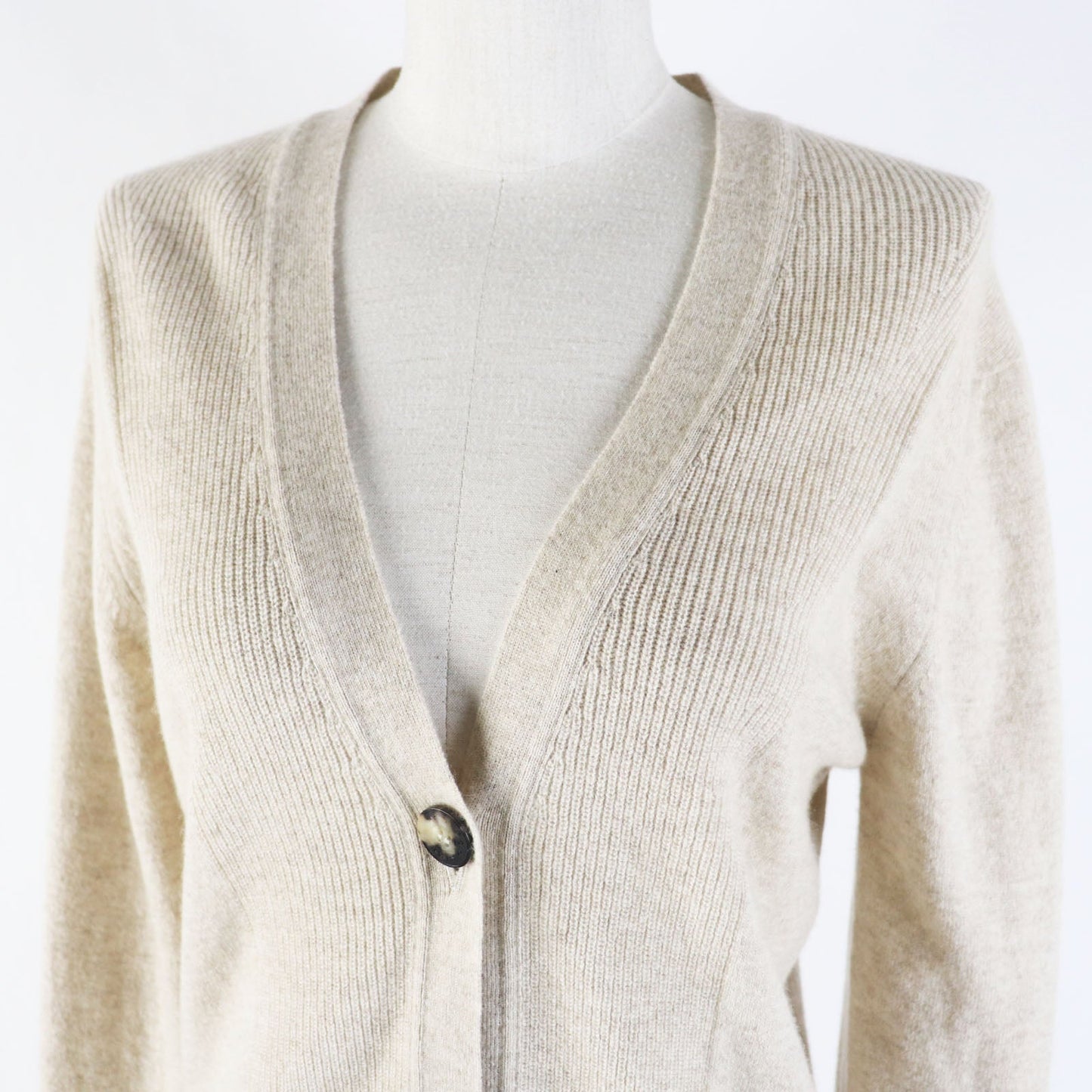 HERMES cardigan 4E2701D1 cashmere beige 38