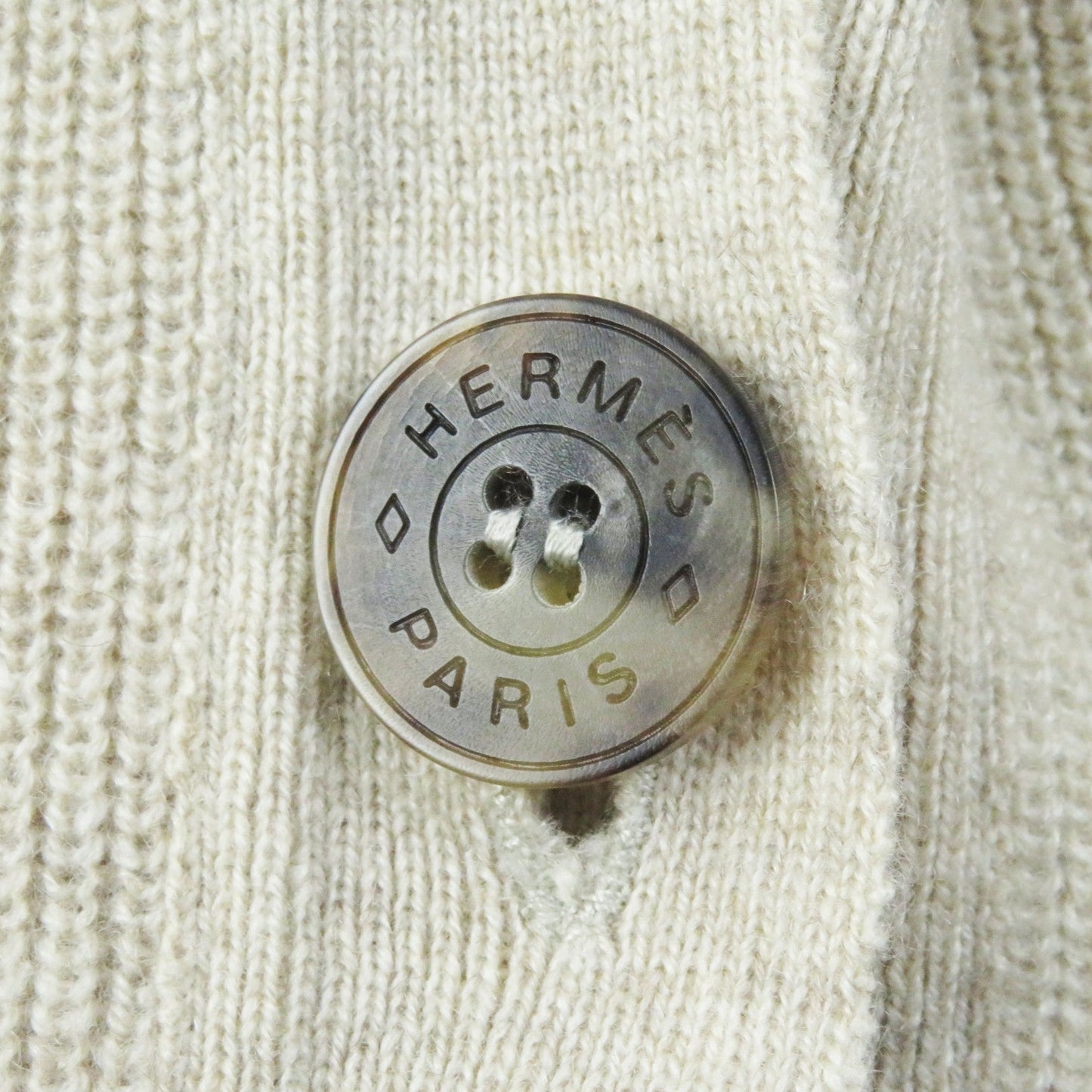 HERMES cardigan 4E2701D1 cashmere beige 38