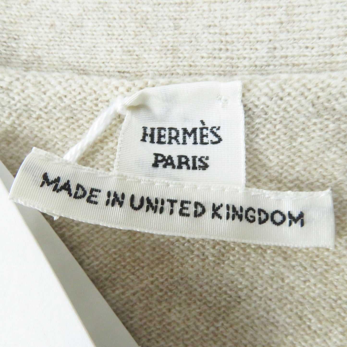 HERMES cardigan 4E2701D1 cashmere beige 38
