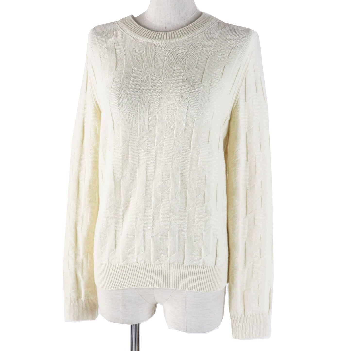 HERMES knit 4E2610D3 wool Ivory 38