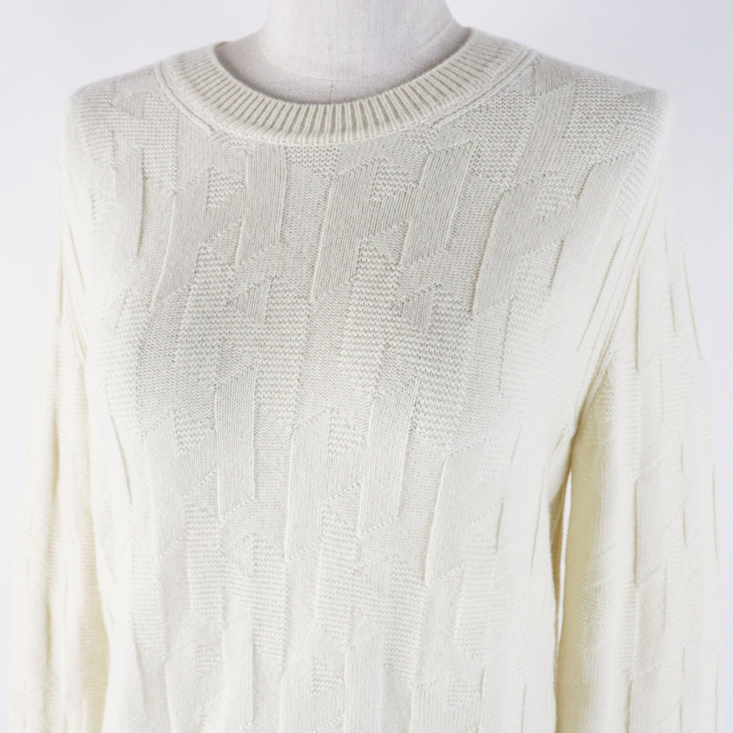 HERMES knit 4E2610D3 wool Ivory 38