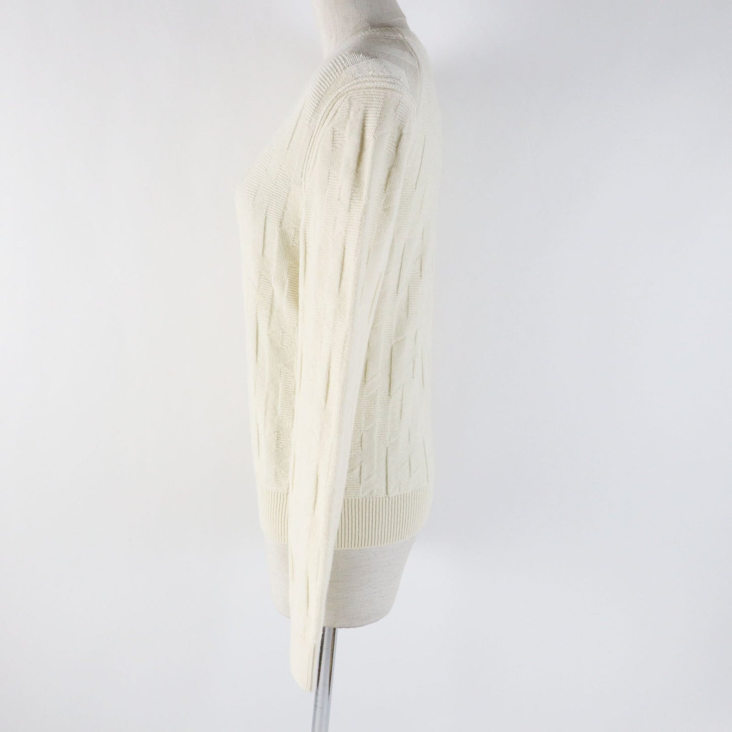 HERMES knit 4E2610D3 wool Ivory 38