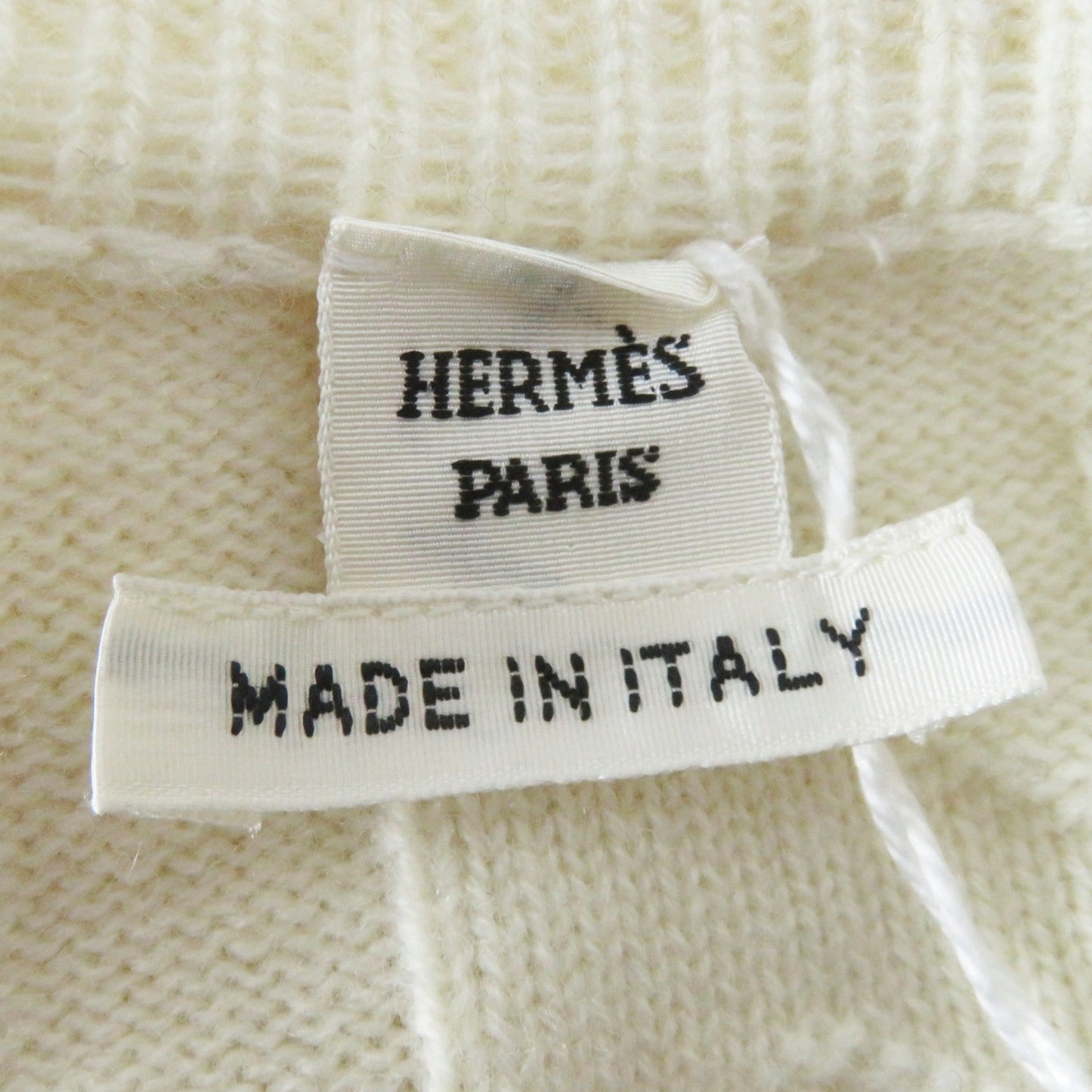 HERMES knit 4E2610D3 wool Ivory 38