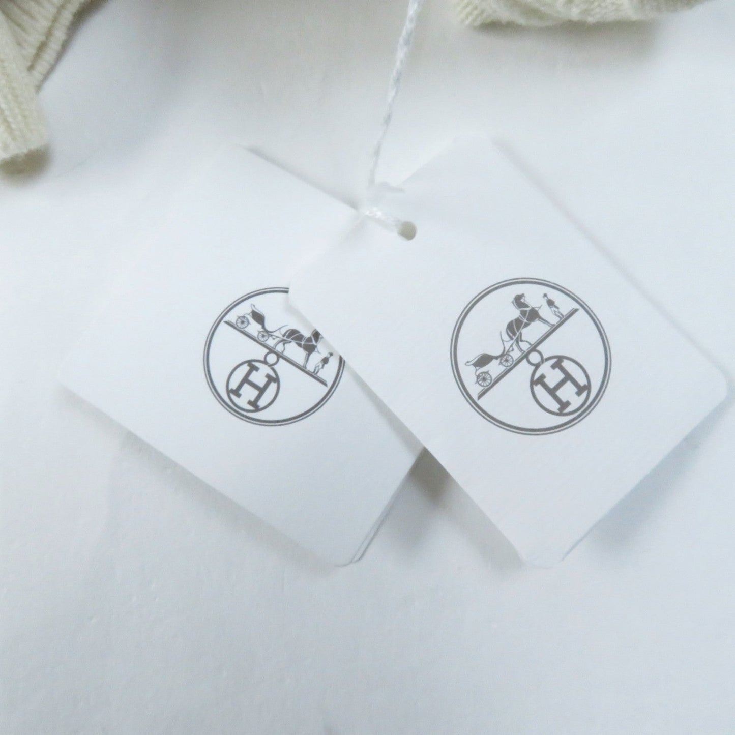 HERMES knit 4E2610D3 wool Ivory 38