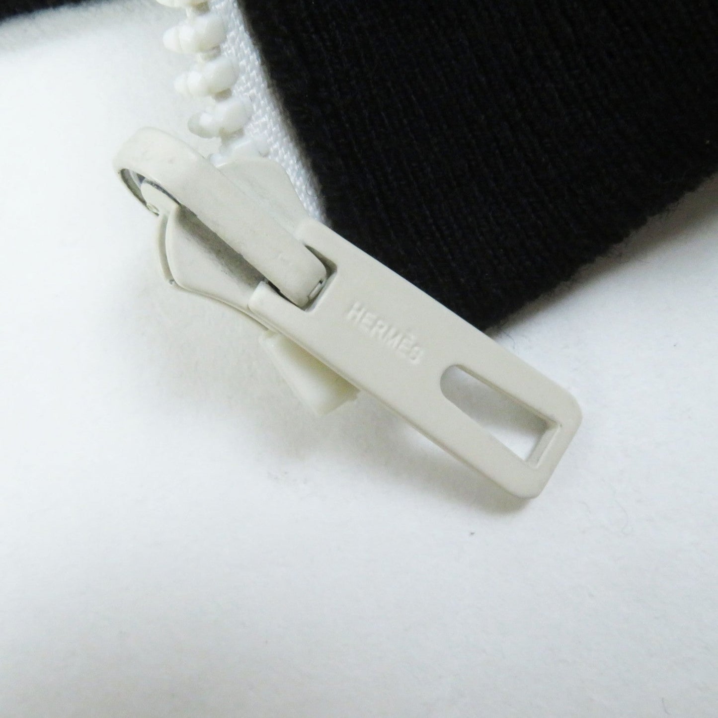 HERMES Blouson 2H2200DD wool Black White cartouche 34