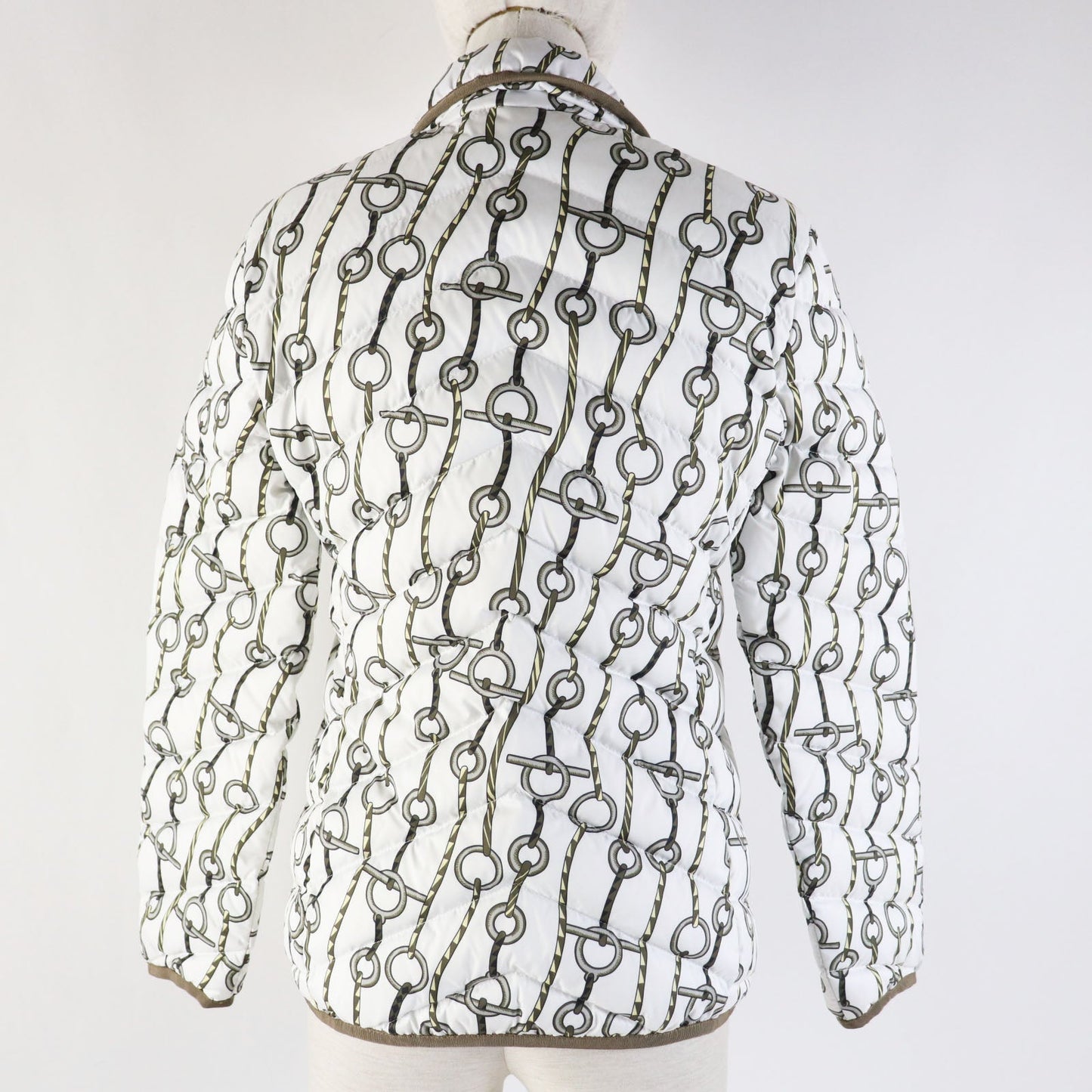 HERMES Down jacket 3H0171D2 polyester White Brown type 34