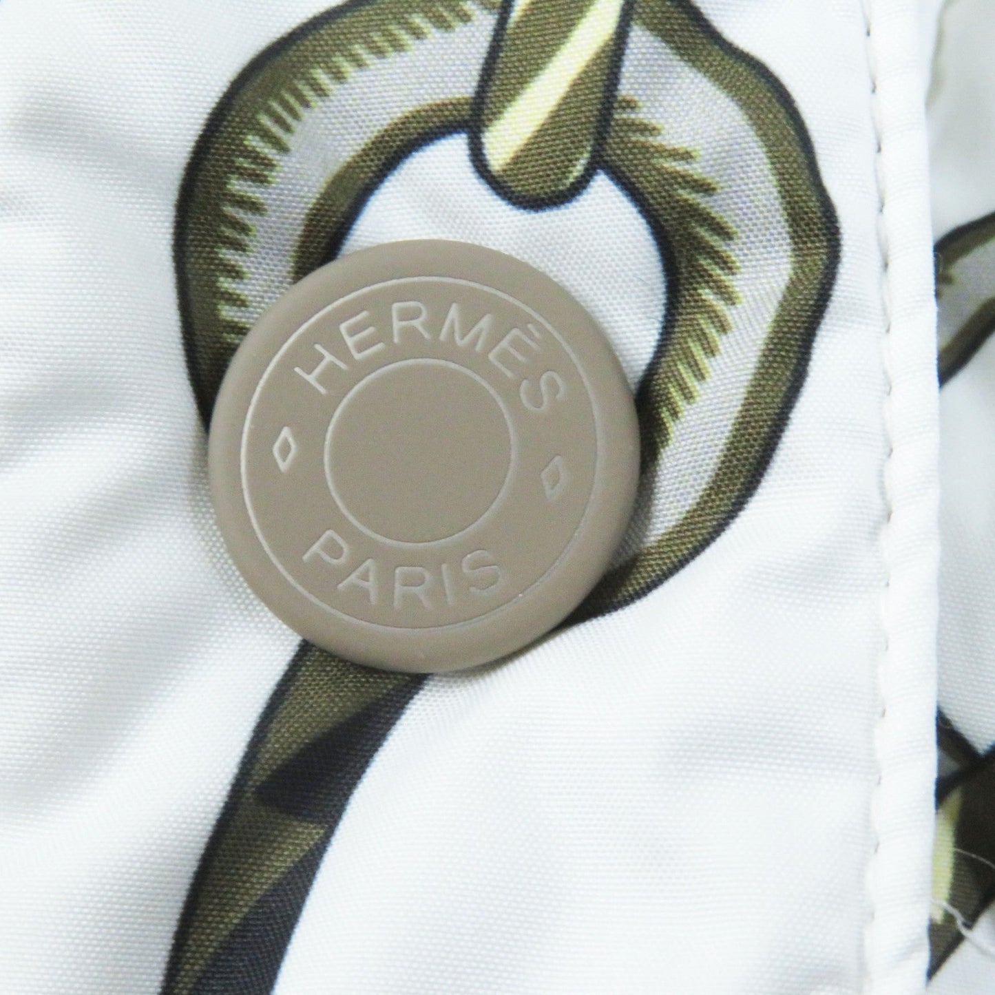 HERMES Down jacket 3H0171D2 polyester White Brown type 34
