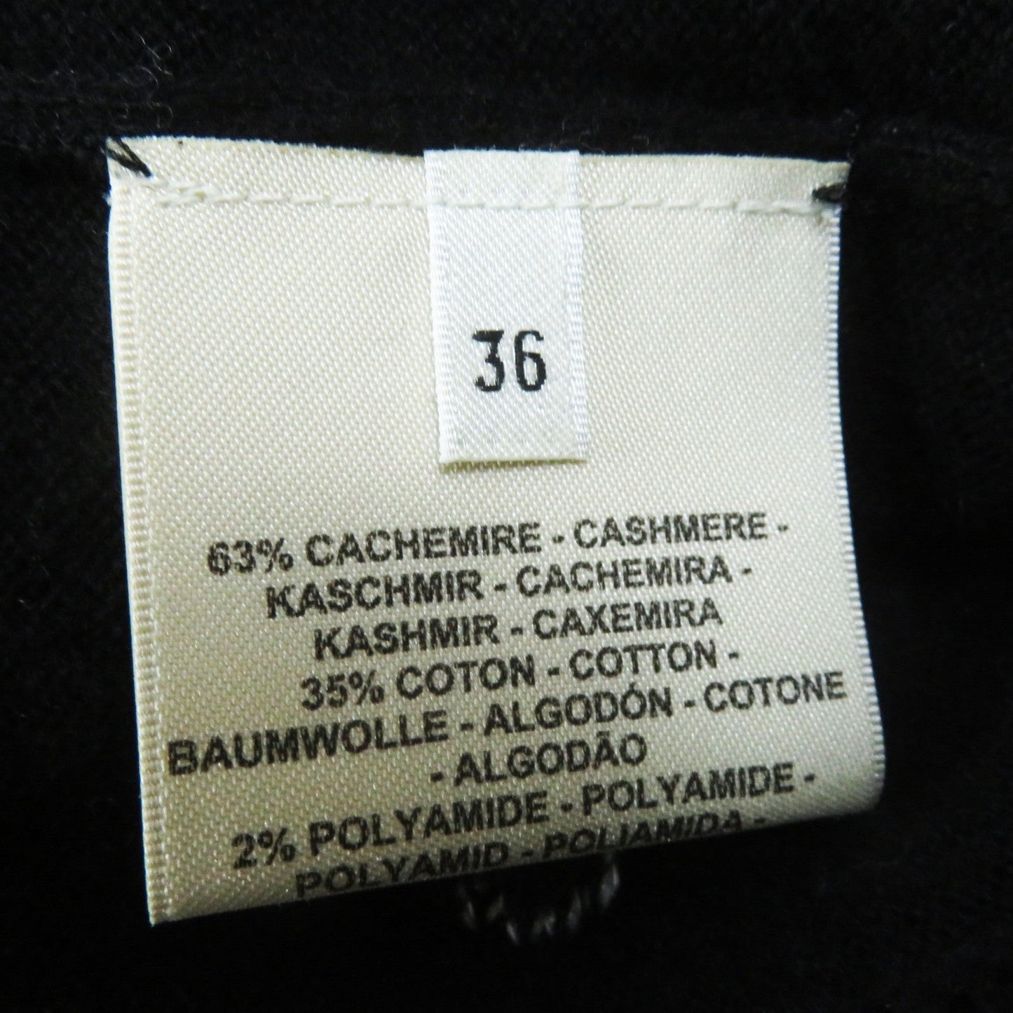 HERMES Short sleeve knit 3E2623D8 cashmere Black White BRIDES de GALA Ceremony Bridle 36