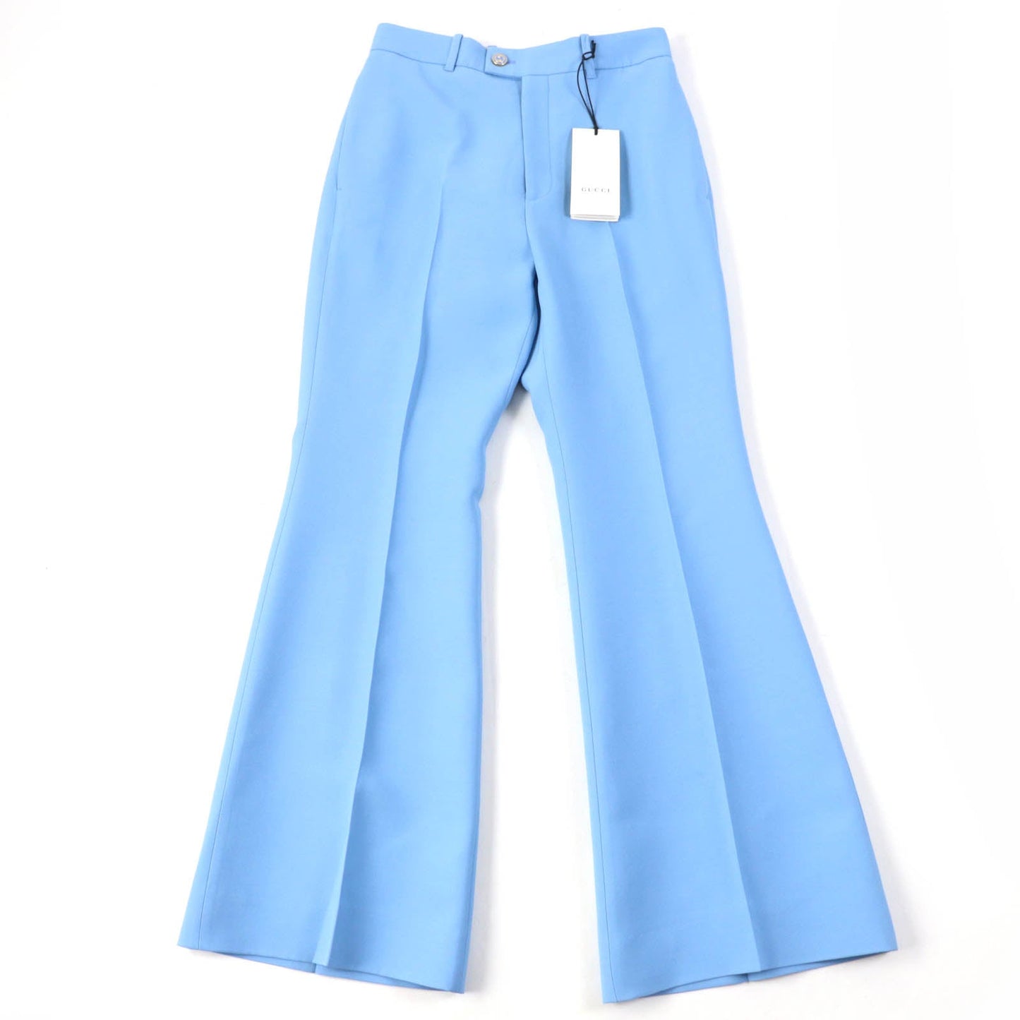 GUCCI Pants 632964 silk Light blue 38
