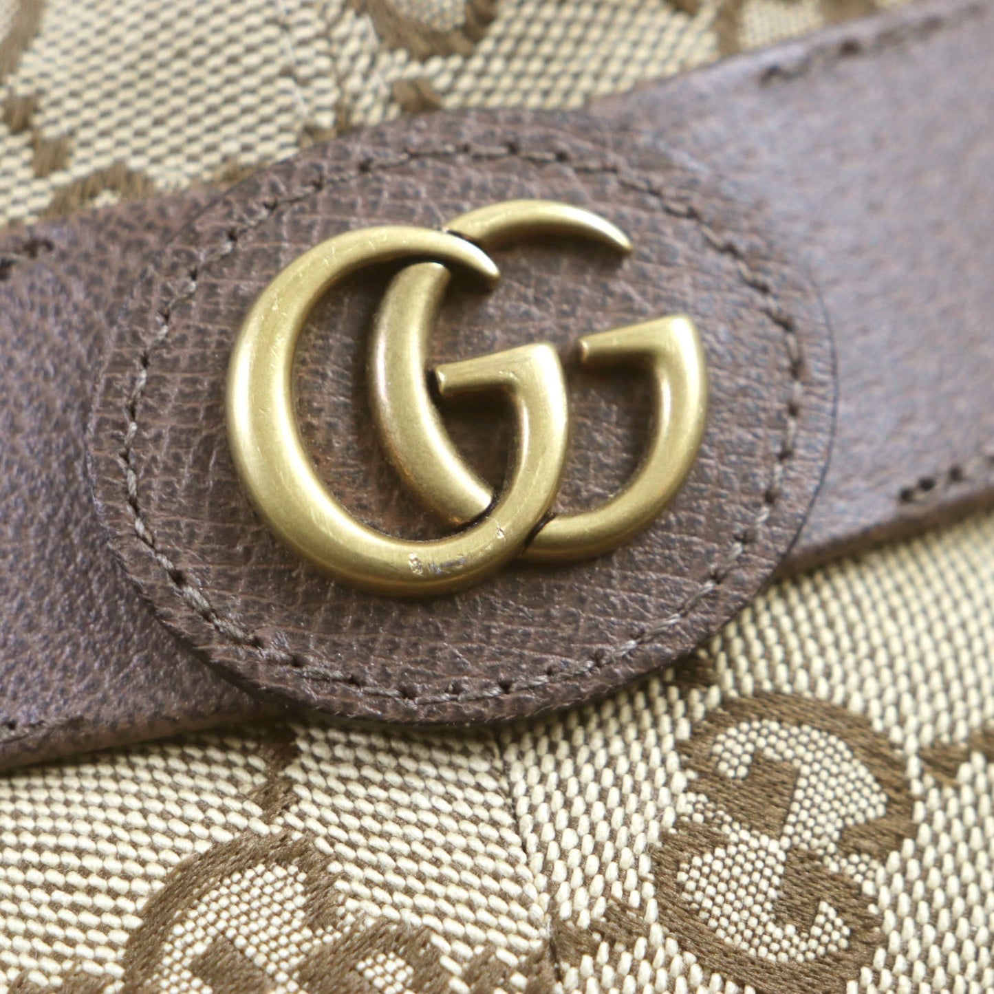 GUCCI hat 576587 cotton light brown GG Canvas Fedora Hat M