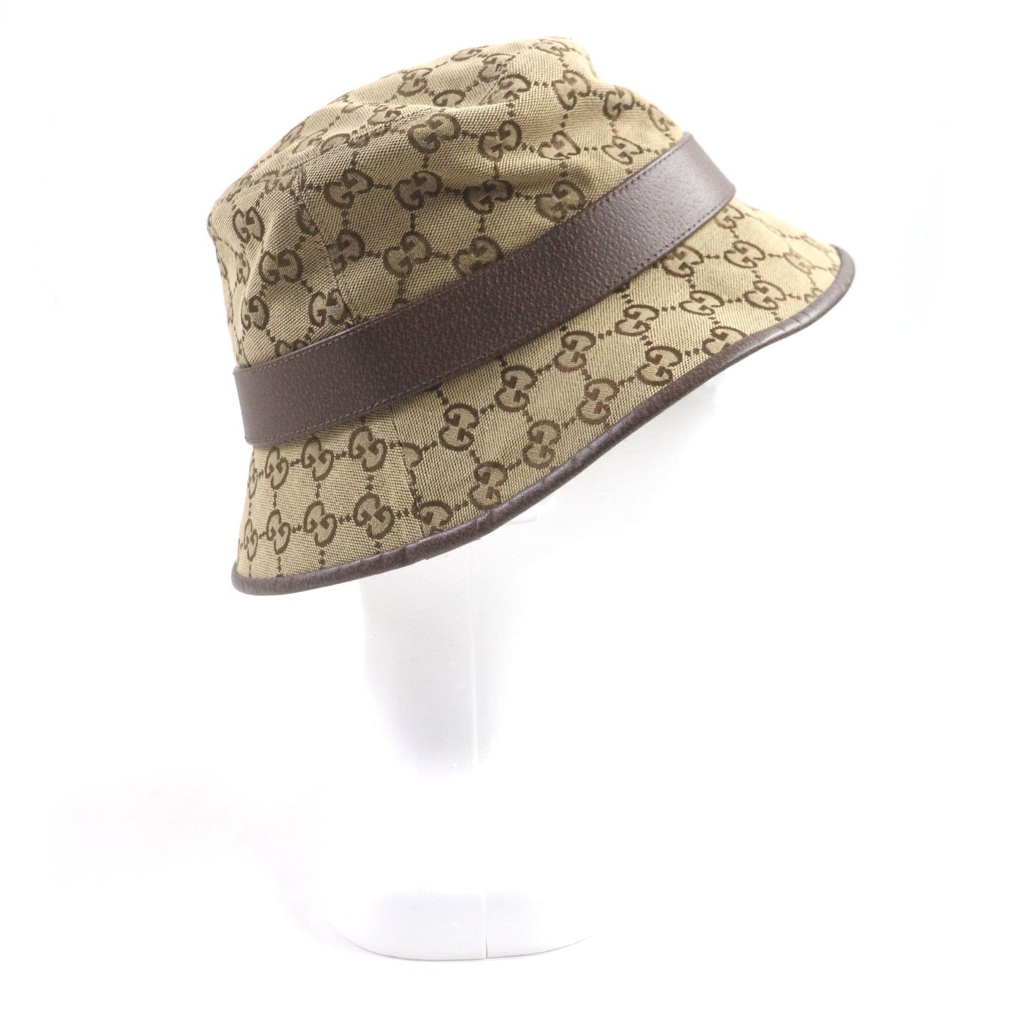 GUCCI hat 576587 cotton light brown GG Canvas Fedora Hat M