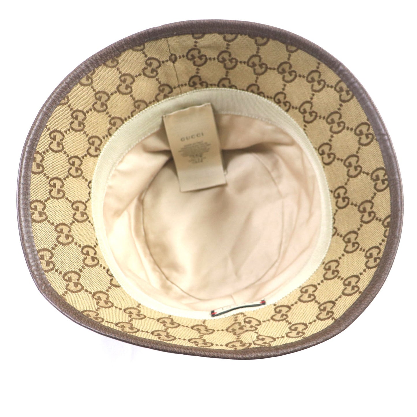 GUCCI hat 576587 cotton light brown GG Canvas Fedora Hat M