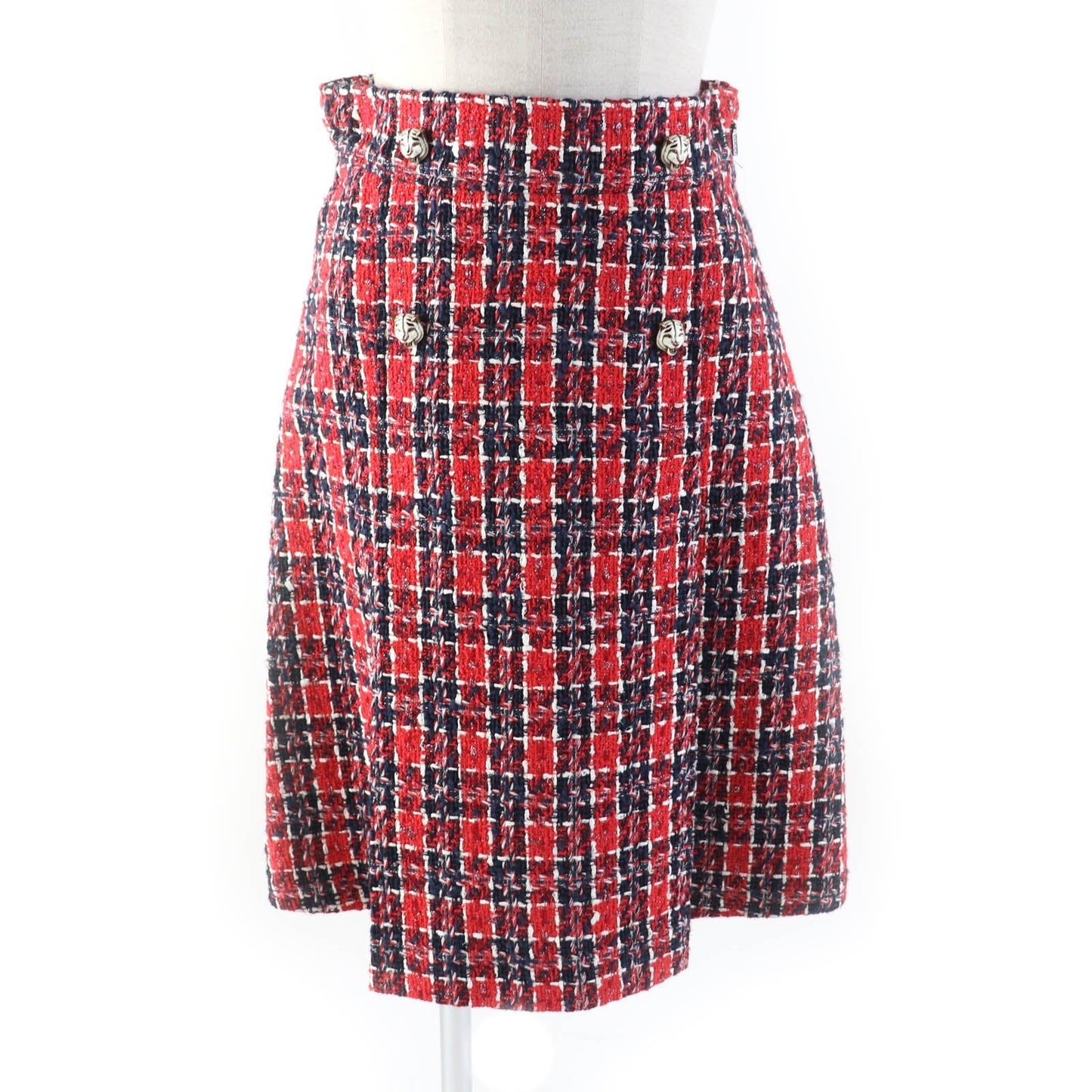 GUCCI skirt 516588 Rayon Red navy 38